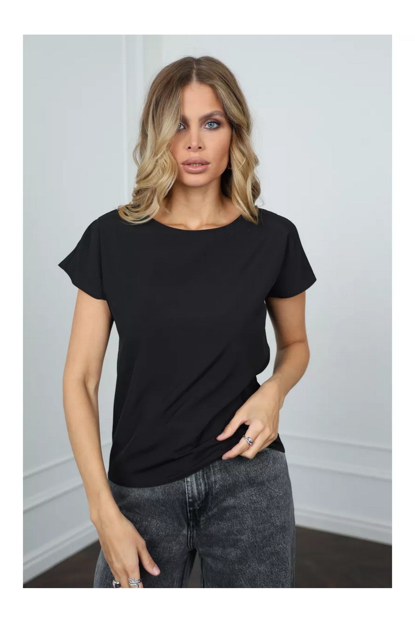 Блузы MIRSINA FASHION 1618 черный