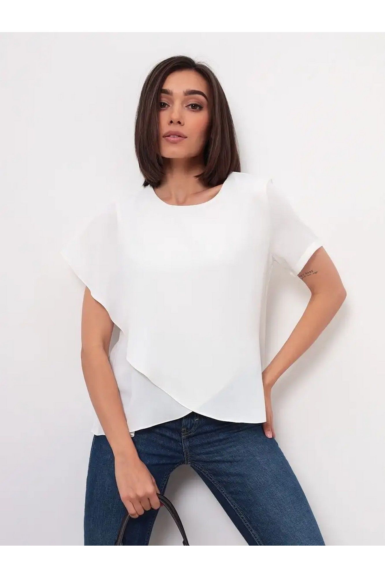 Блузы MIRSINA FASHION 1619 молочный