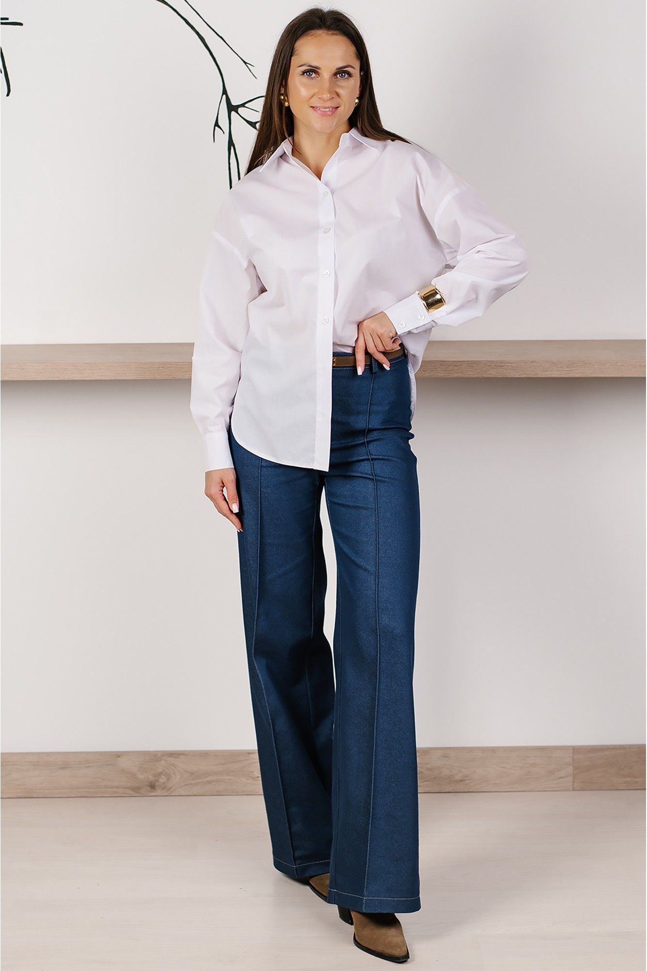 Рубашки MONA STYLE FASHION&DESIGN 24063 белый