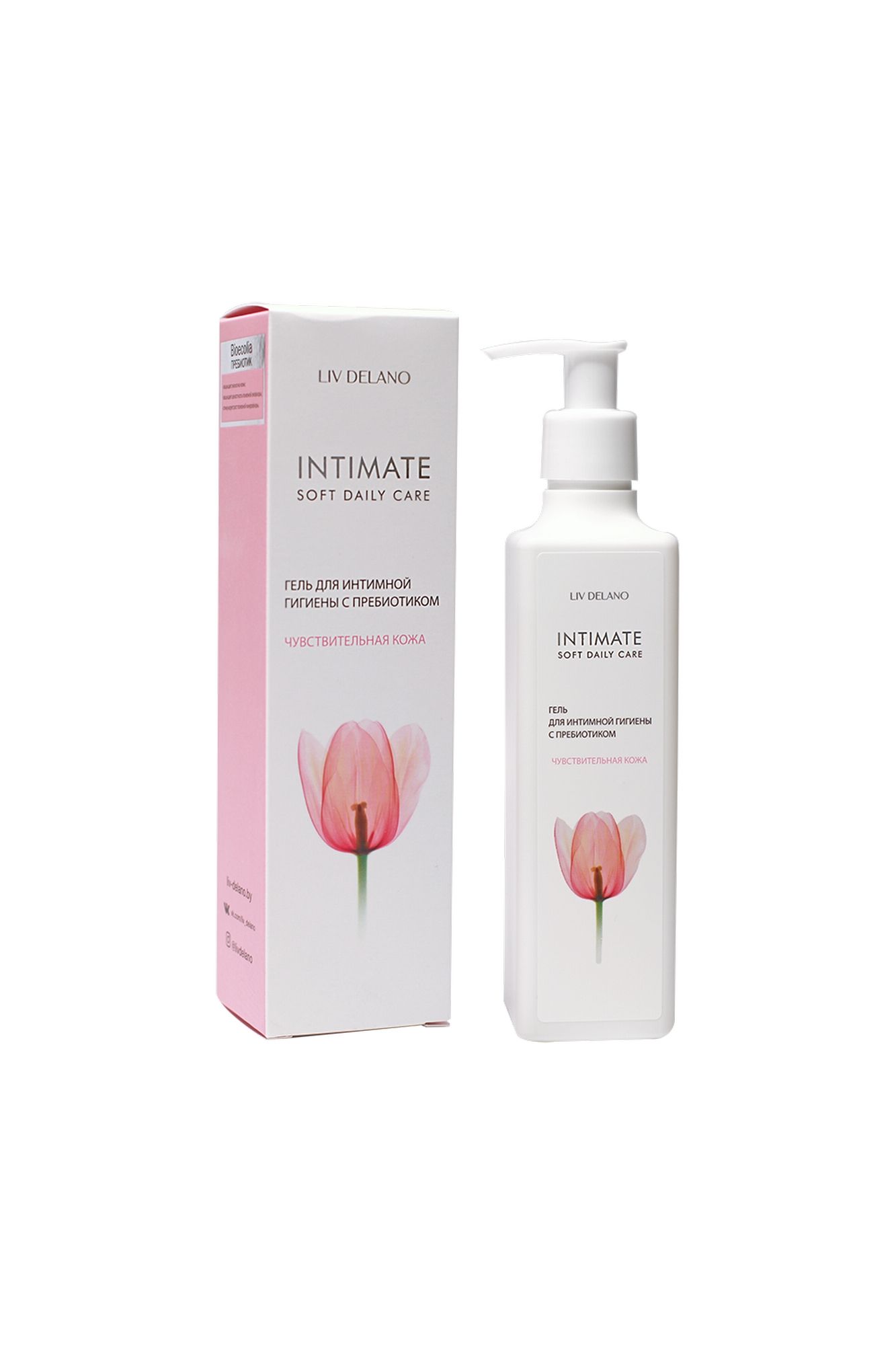 Средства для интимной гигиены LIV DELANO Intimate Гель для интимной гигиены с пребиотиком Чувствительная Кожа