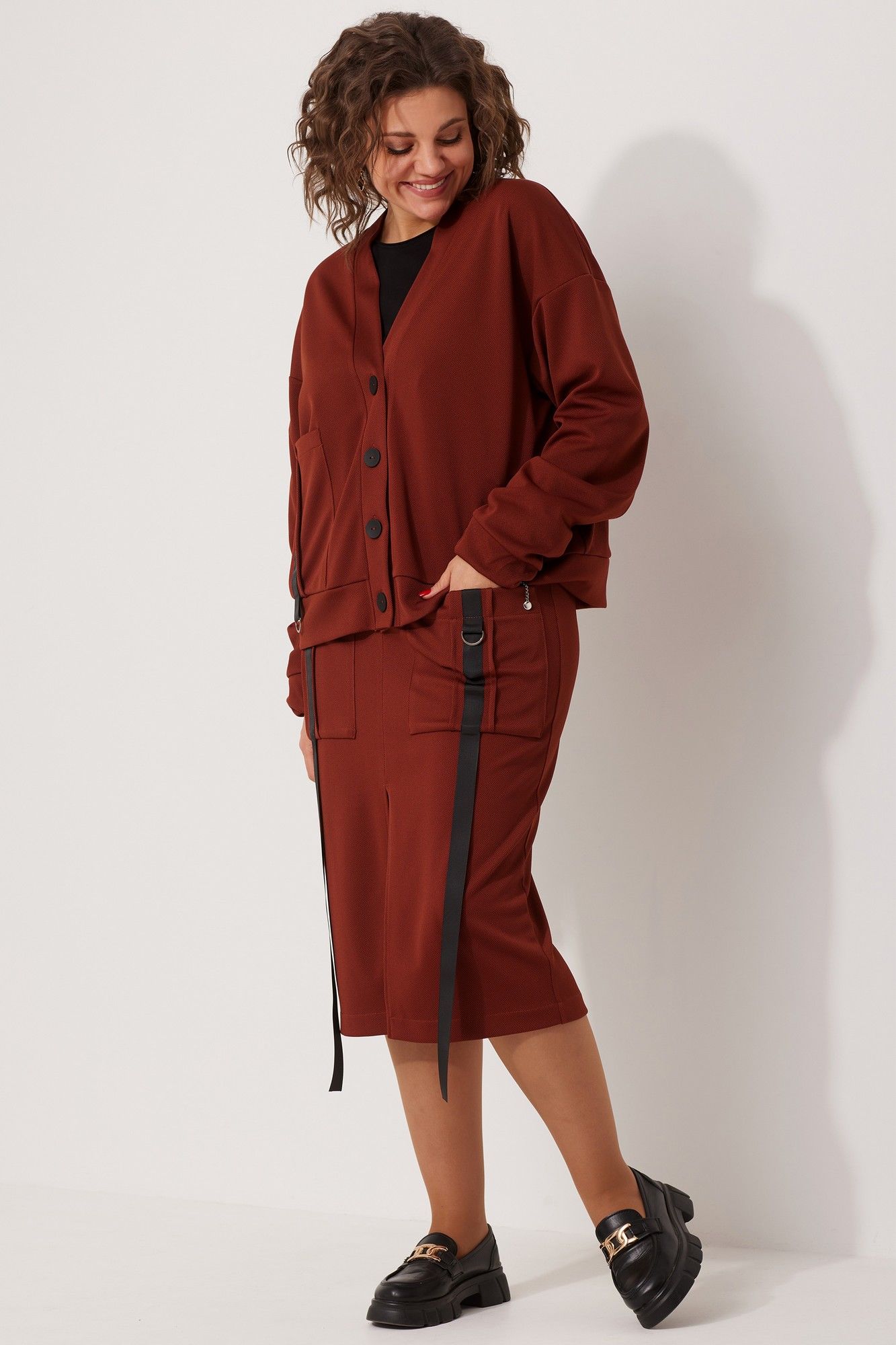 
BegiModa 3077 терракот, Кардиган,  Юбка