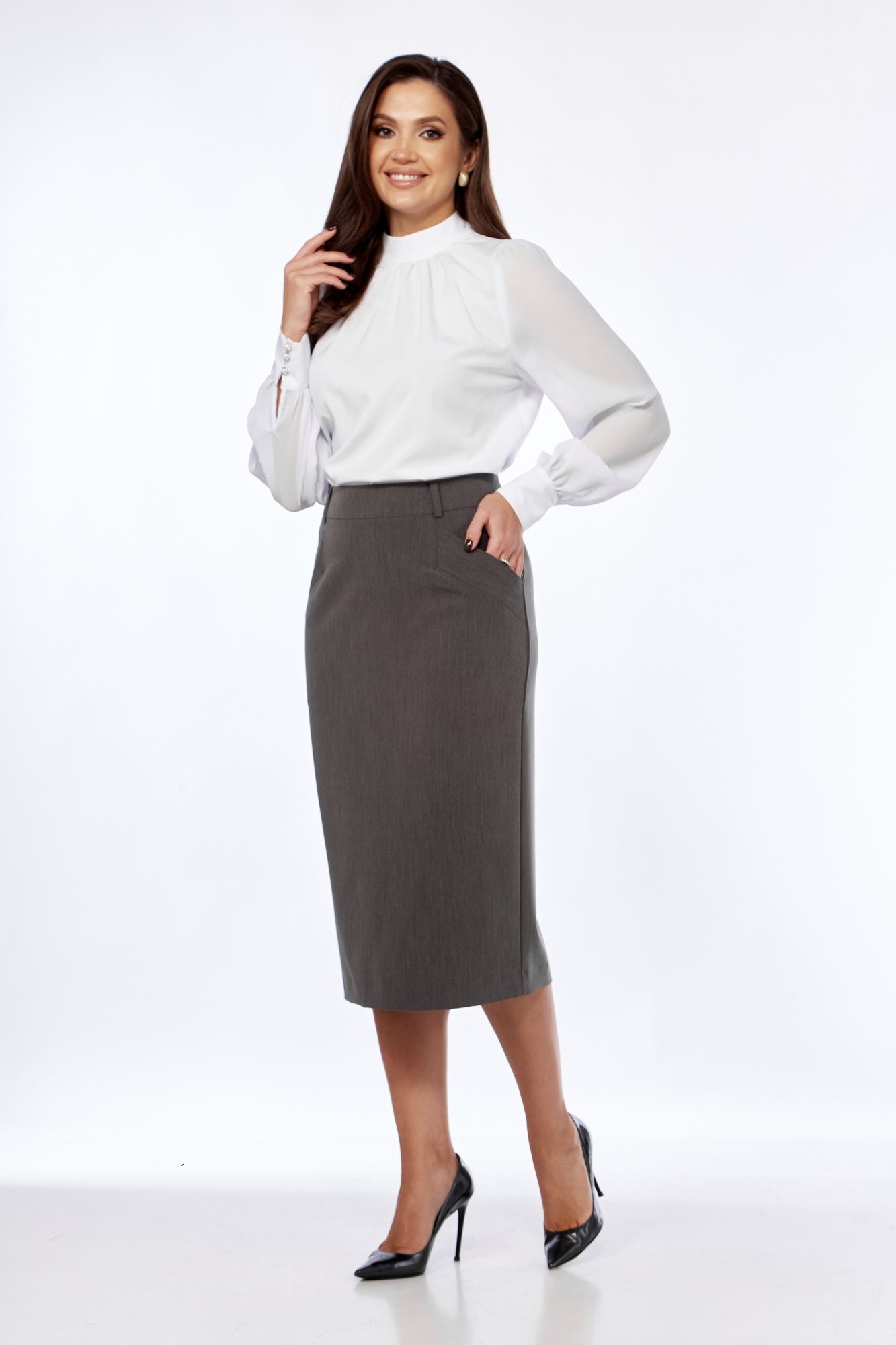 Юбки Lady Line 1570 серый