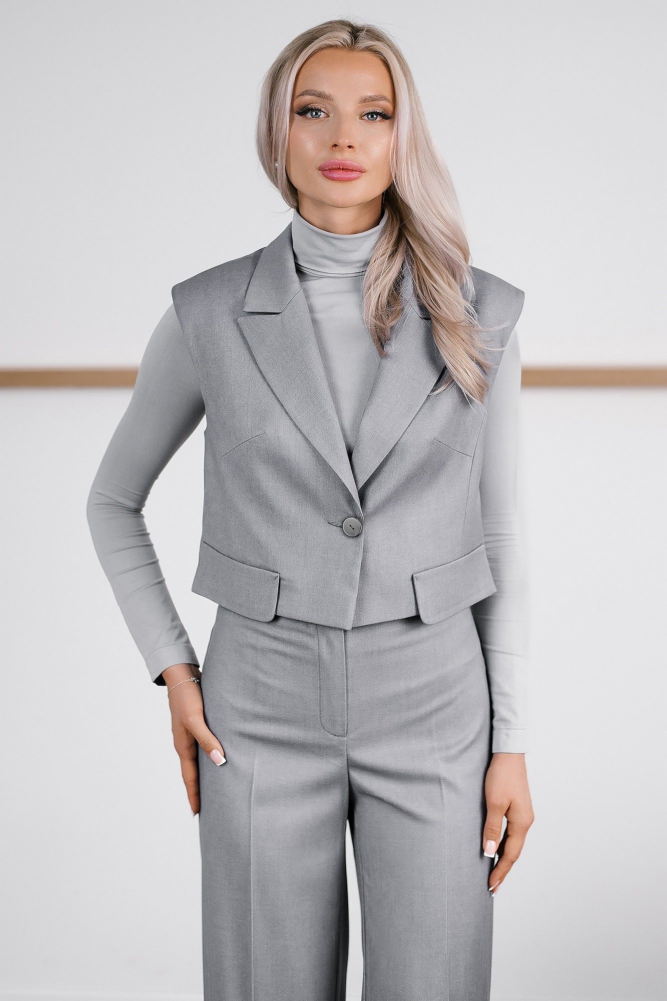 Комплекты брючные MONA STYLE FASHION&DESIGN 24082 серый