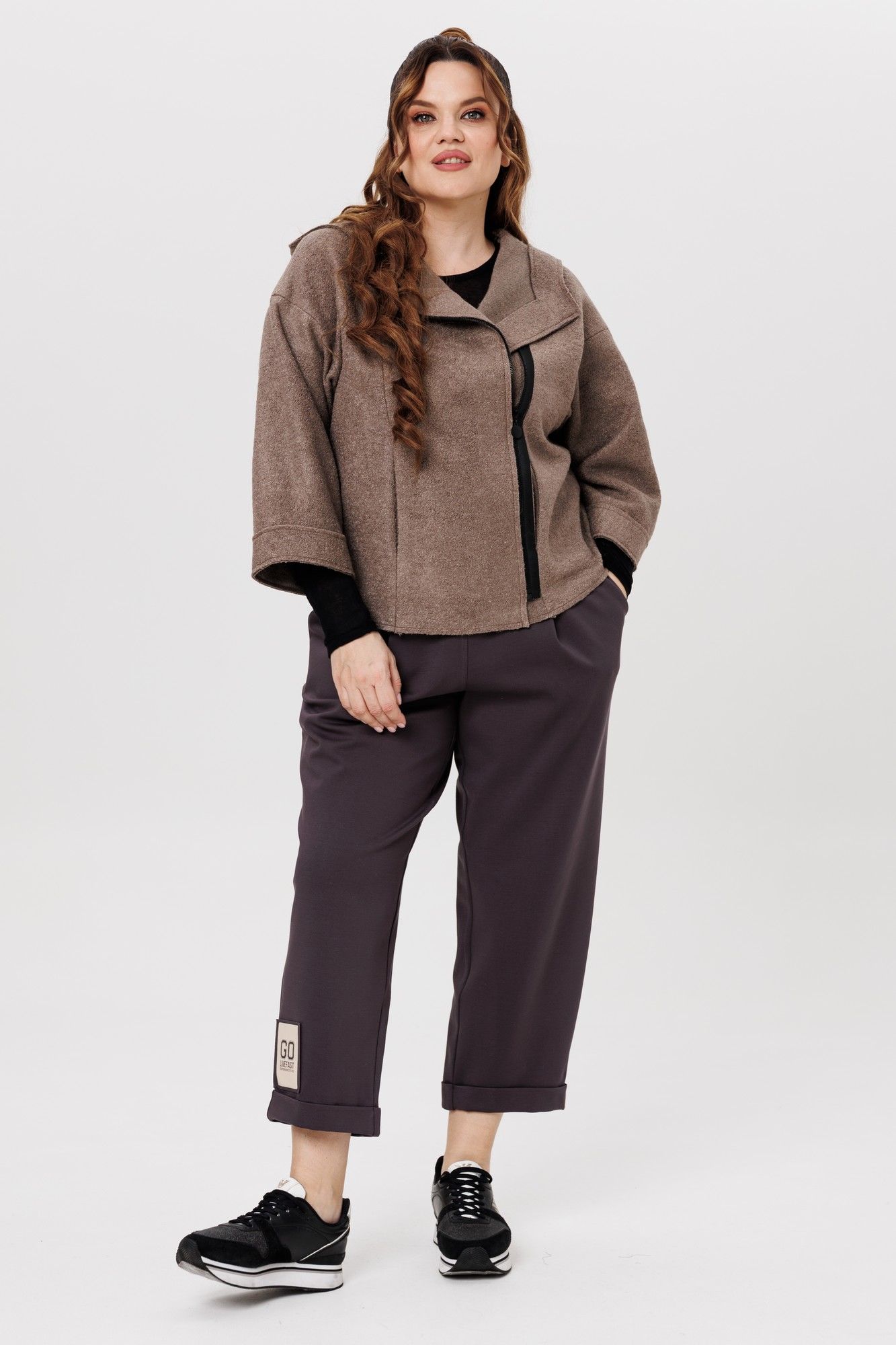 Брючные костюмы Michel chic 1357/1 графит,капучино