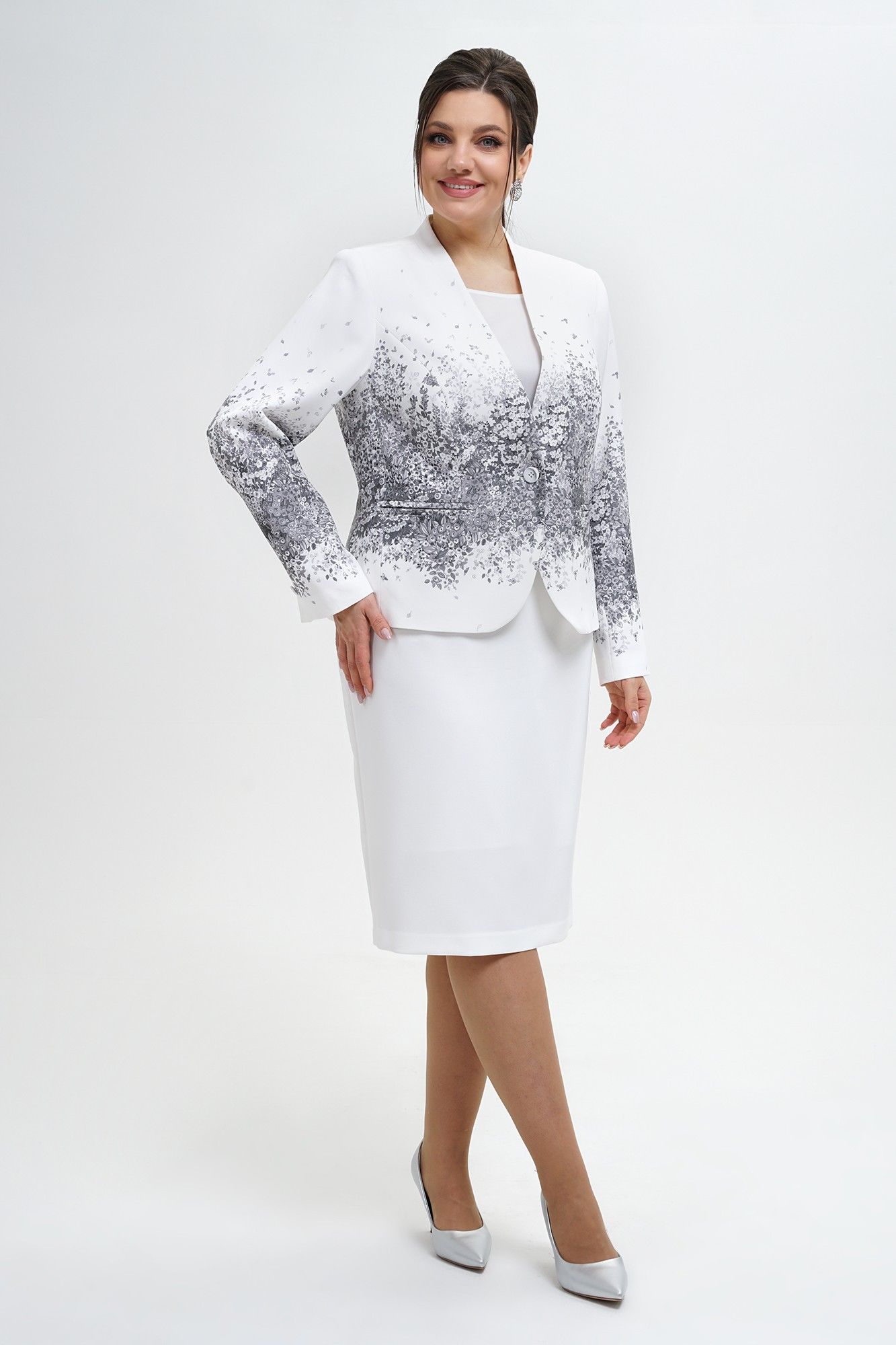 Юбочные костюмы Alani Collection 2300 серый_принт