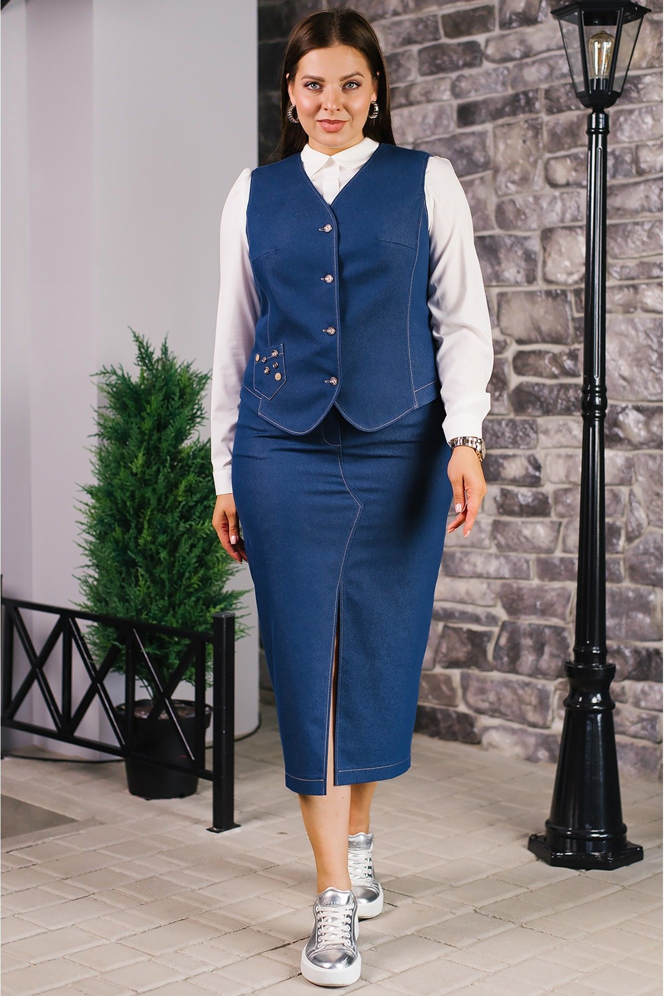 Комплекты юбочные MONA STYLE FASHION&DESIGN 24078/1 синий