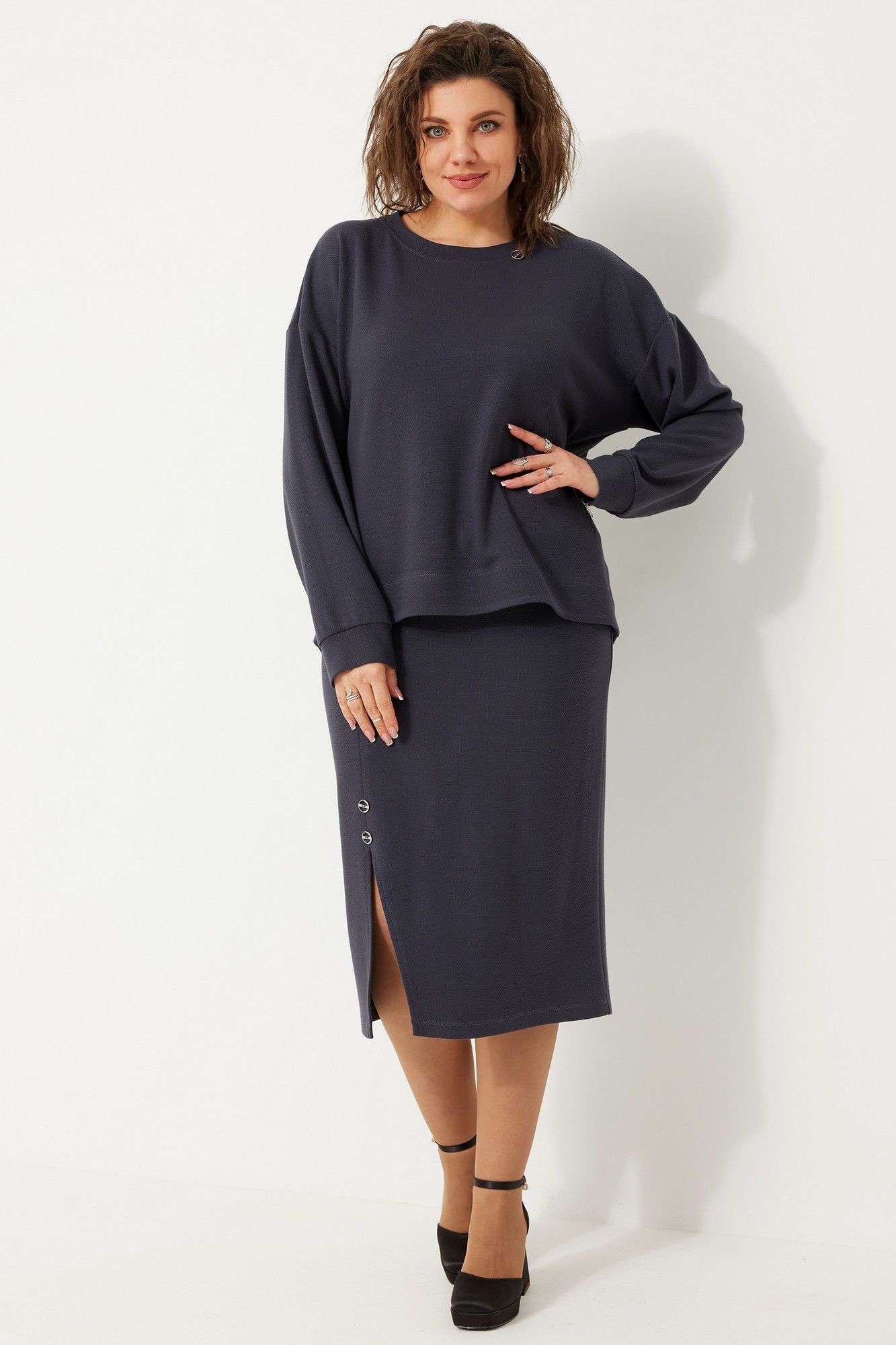 
BegiModa 3086 графит, Юбка, Свитшот