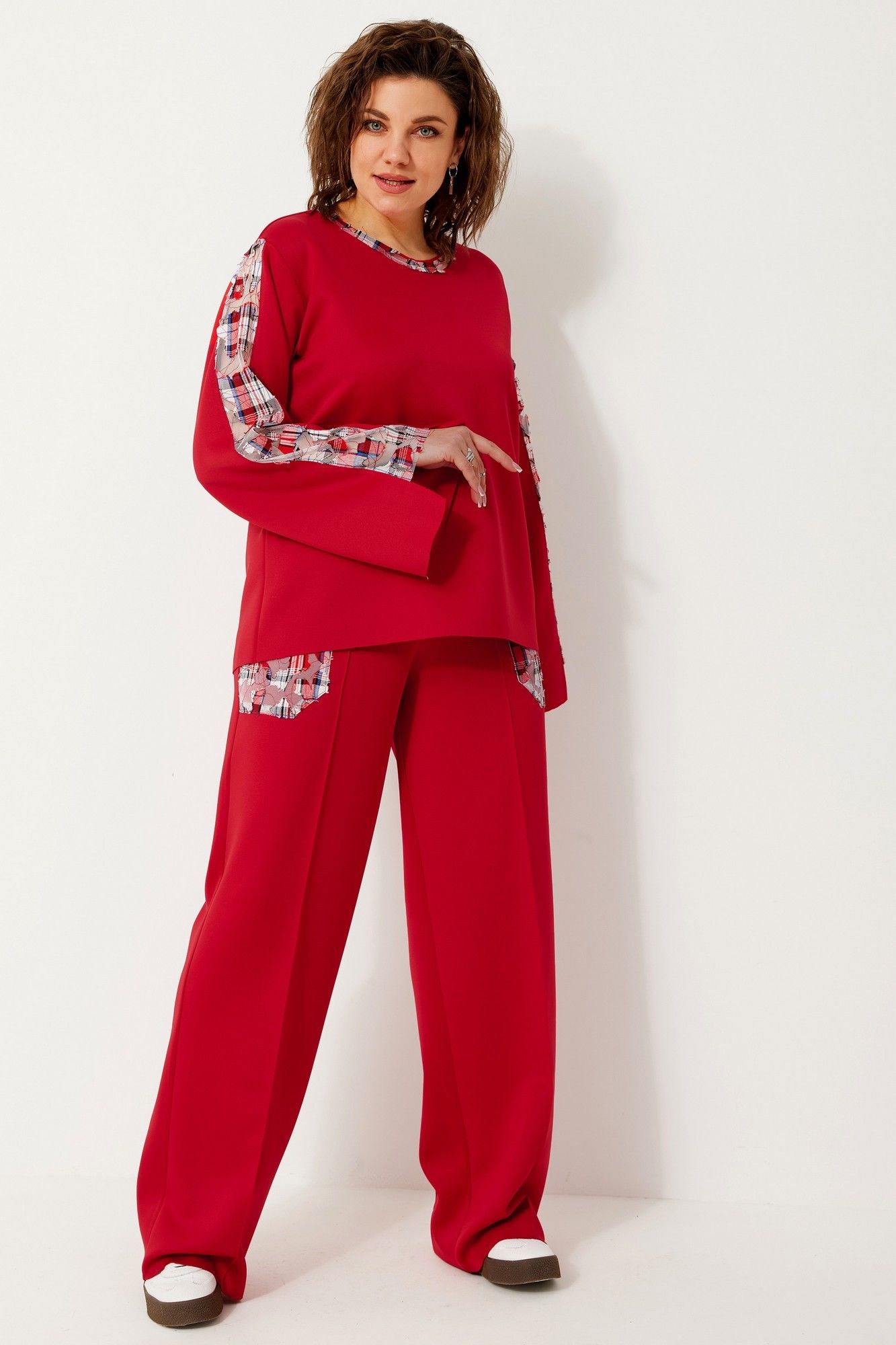 
BegiModa 3087 алый, Брюки, Свитшот