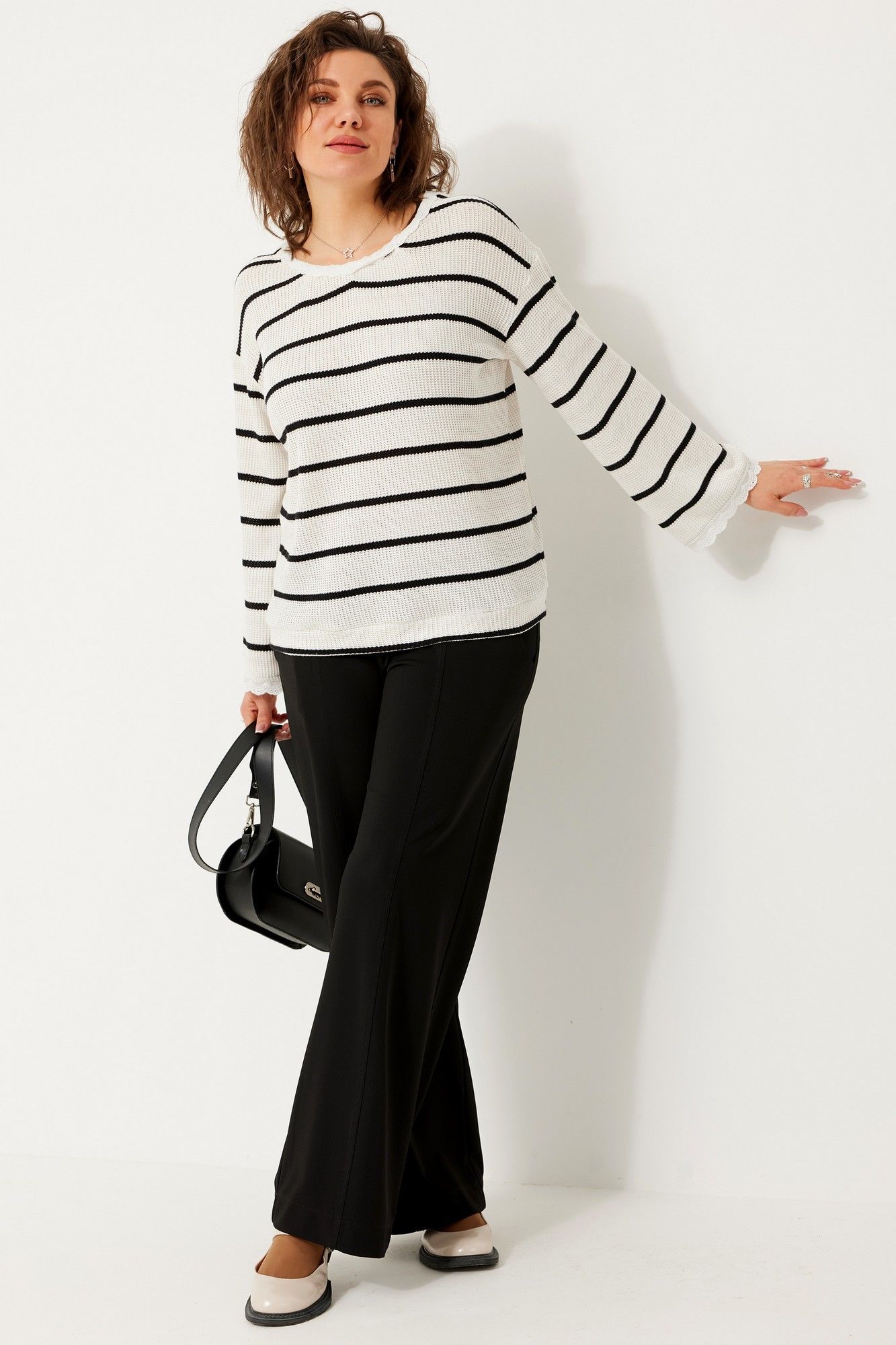 
BegiModa 4115 чёрно-белый, Блуза