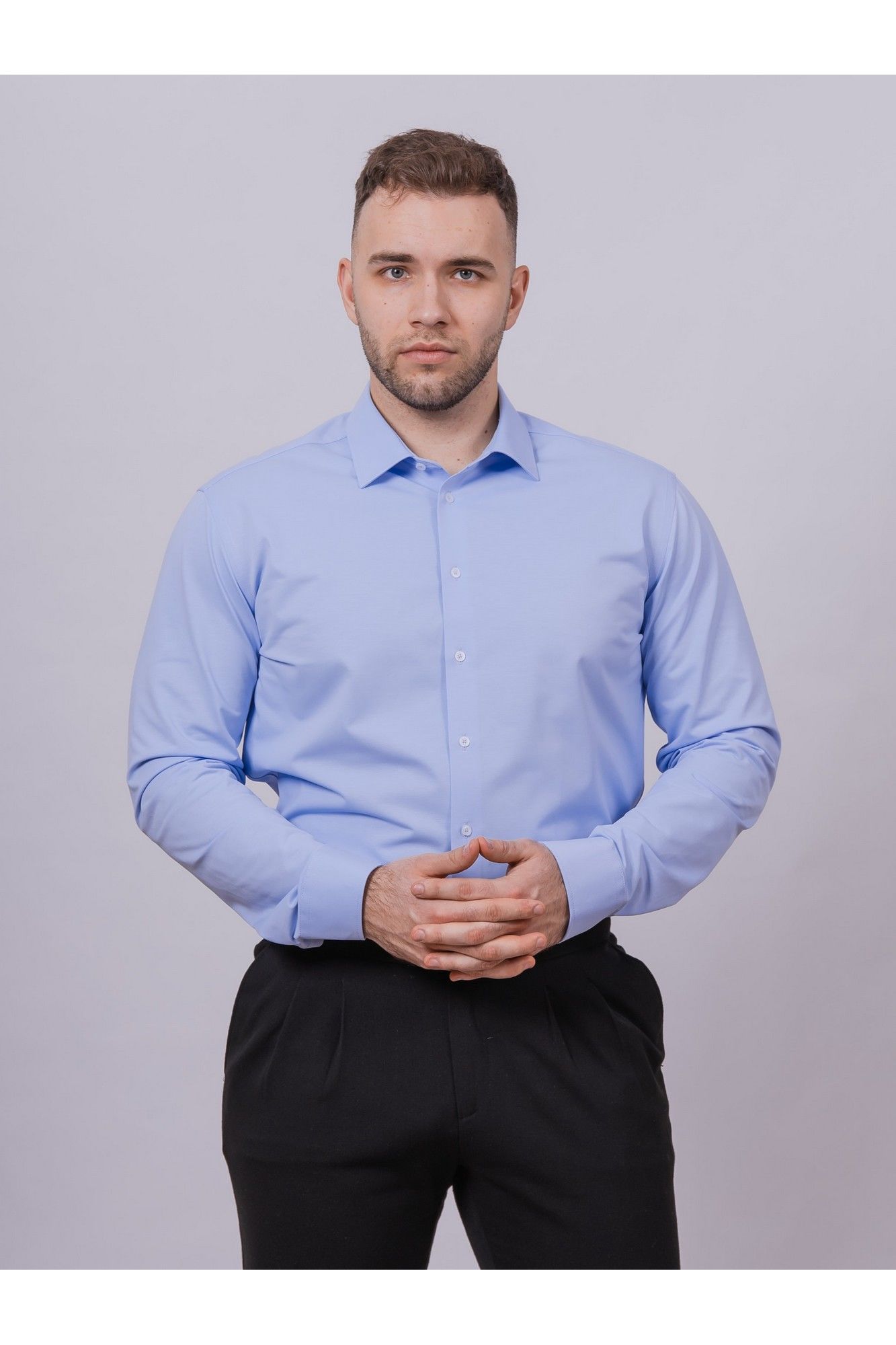 Рубашки с длинным рукавом Nadex 01-088511/234-25 голубой
