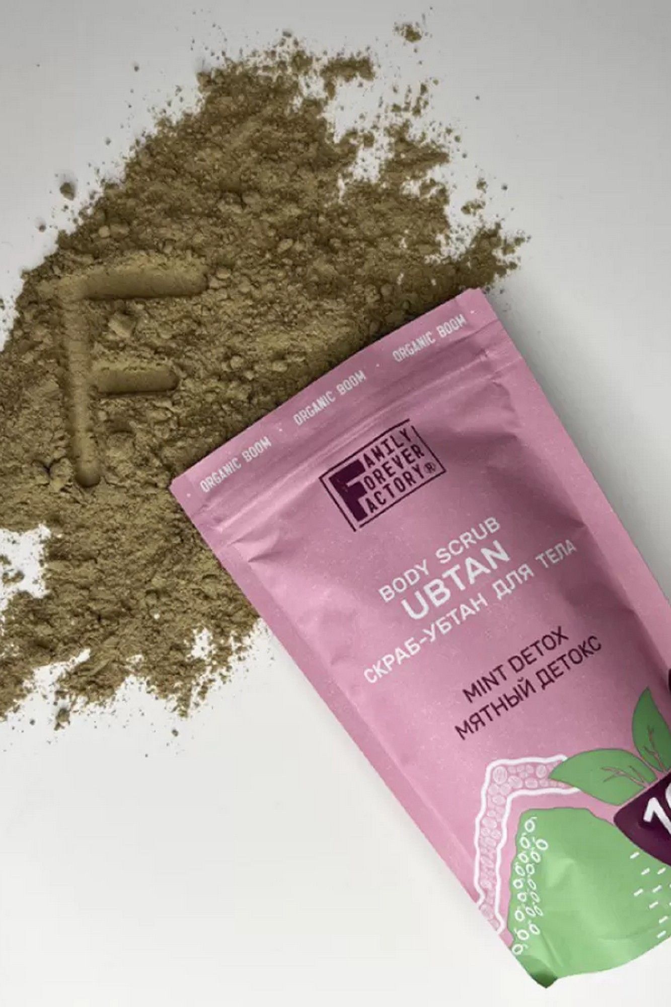 Скрабы и пилинги для тела FAMILY FOREVER FACTORY Organic Boom Скраб-убтан для тела "Мятный детокс", 200г