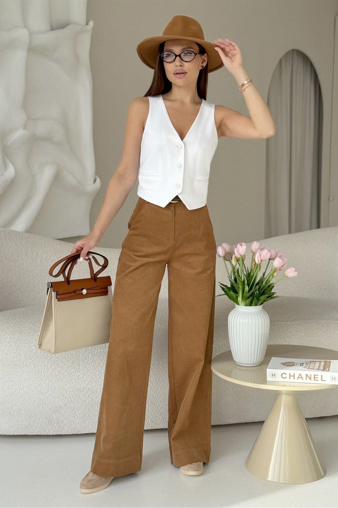 Брюки PRATA wear S019 коричневый