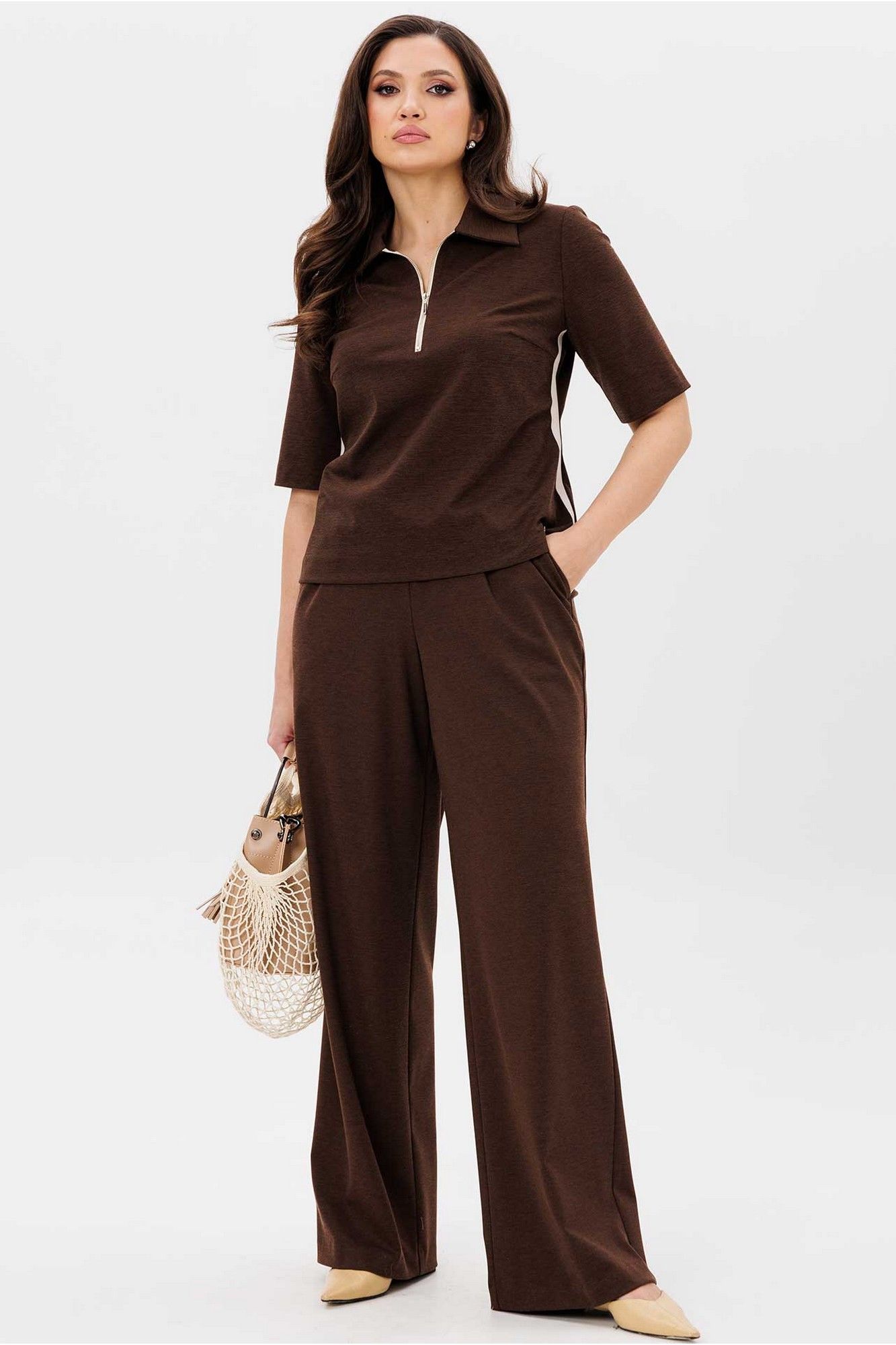 Брючные костюмы Mislana 1179 шоколад