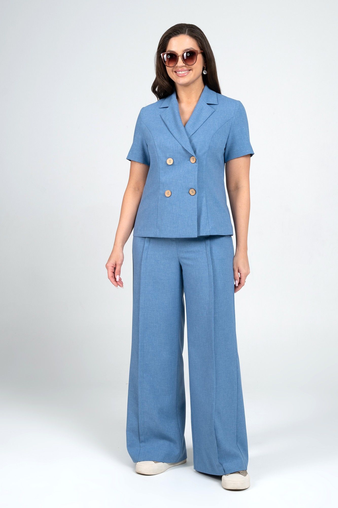 Брючные костюмы Alani Collection 2344 голубой