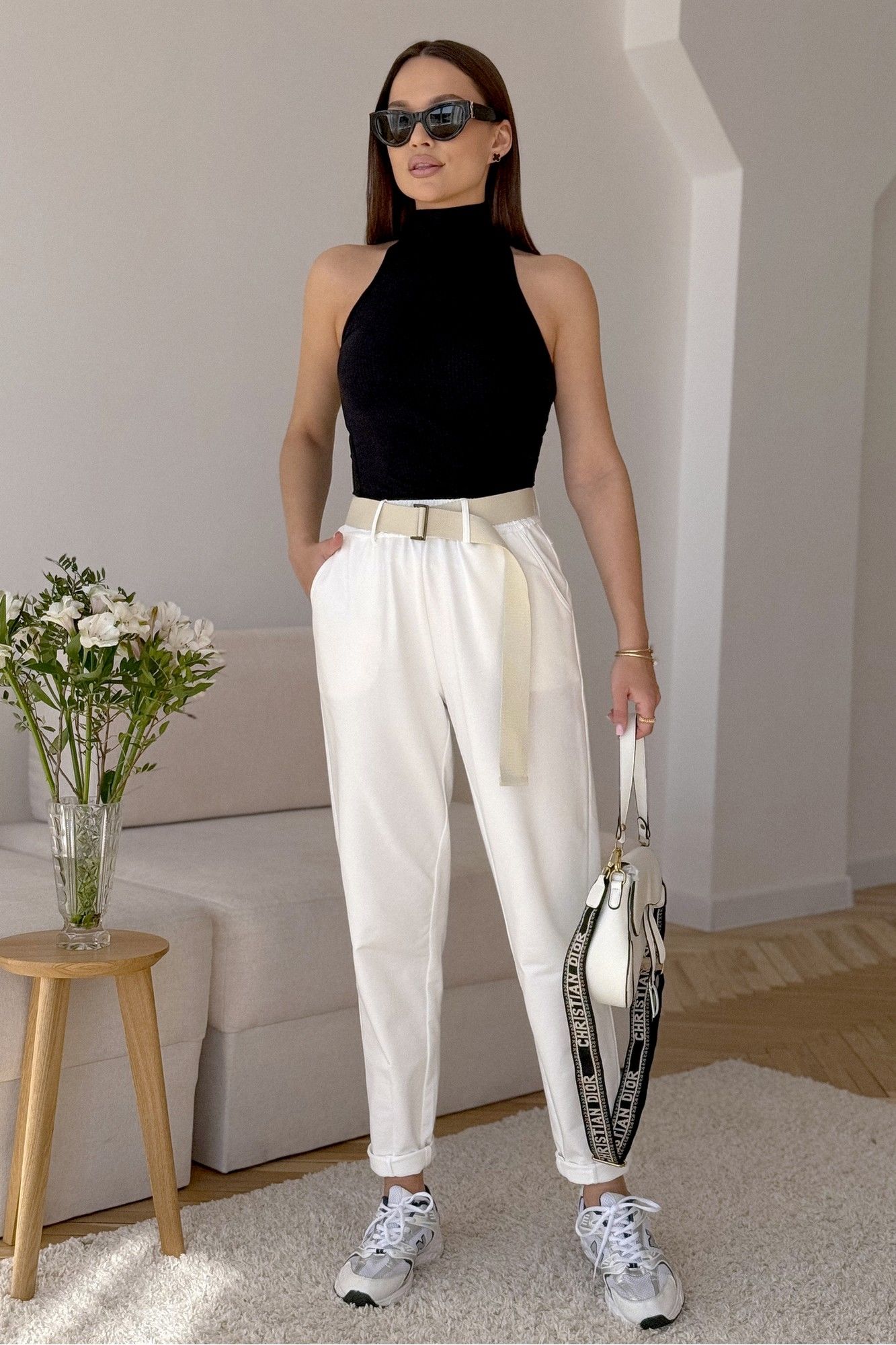 Брюки PRATA wear S034 молочный