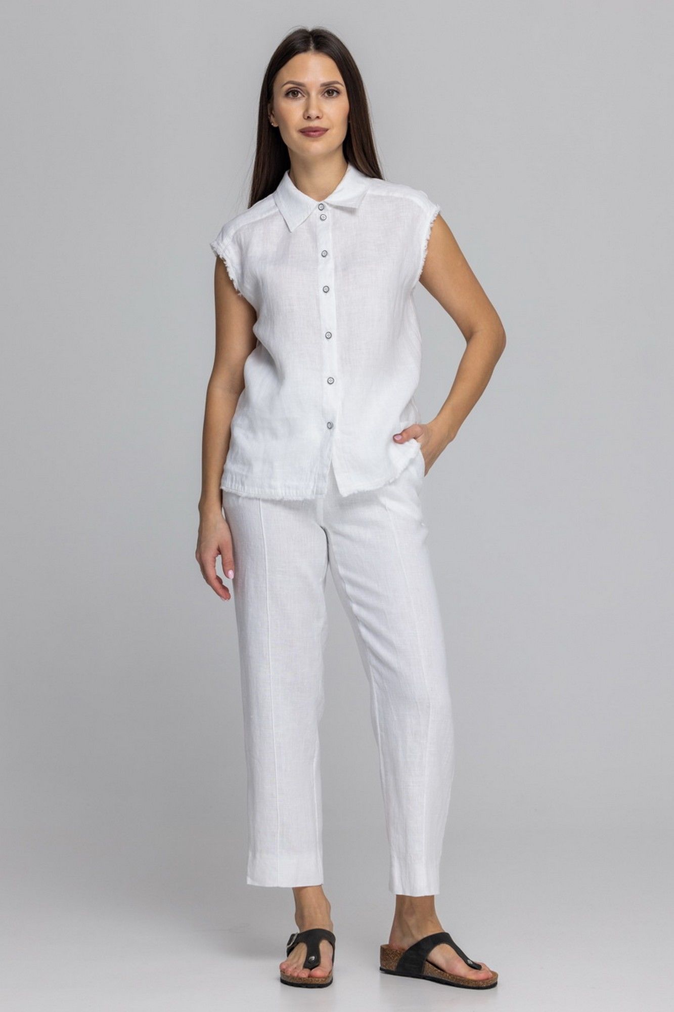 Брюки FASHION CENTRE Л-3971/б белый