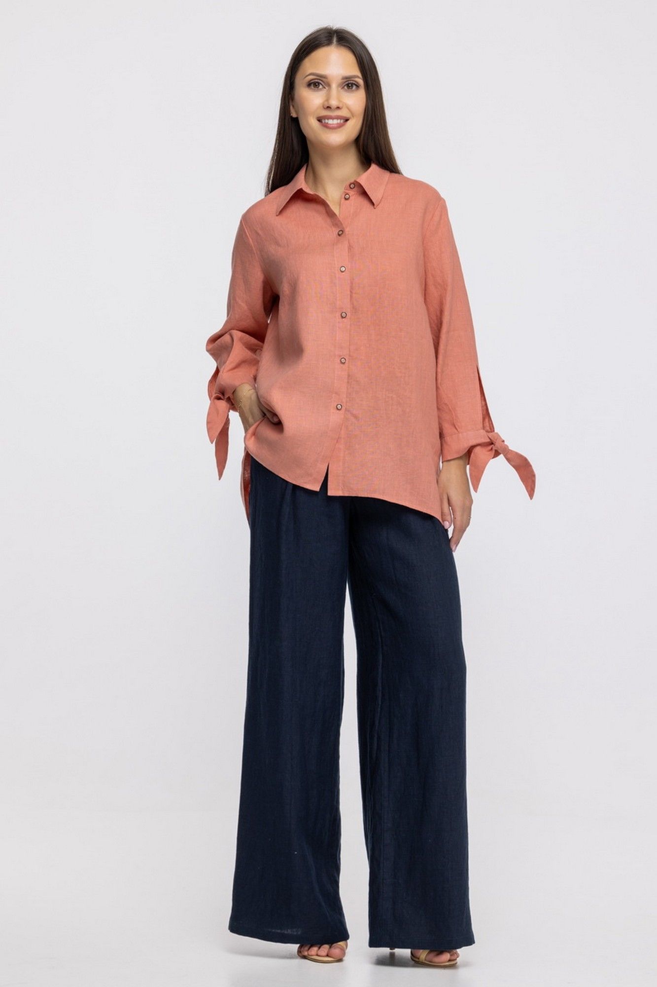 Блузы FASHION CENTRE Л-3980/л лососевый