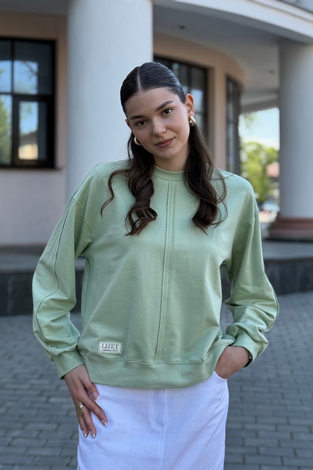 
LIZET М_474 оливковый, Джемпер