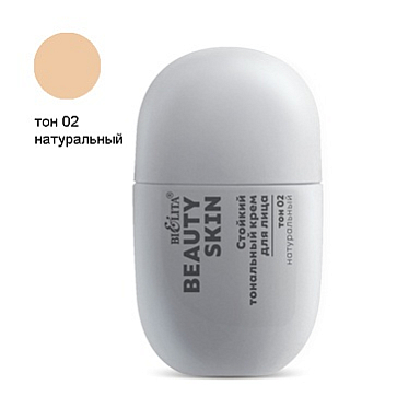 Тональные средства Belita Beauty Skin-Стойкий тональный крем для лица тон 02 натуральный