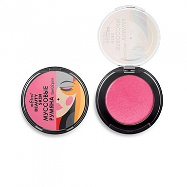 Румяна Belita Beauty Skin-Румяна муссовые, тон 02 pink, Китай