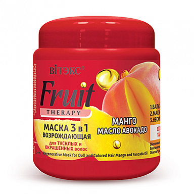 Маски для волос Belita FRUIT Therapy-Маска ВОЗРОЖДАЮЩАЯ 3в1 д/окраш/волос МАНГО