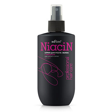 Несмываемые средства Belita Profess. HAIR CARE-Спрей для роста волос с ниацином