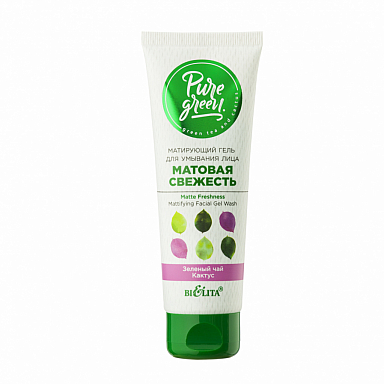 Очищение и демакияж Belita Pure Green-Матирующий гель д/умывания лица <Матовая свежесть>