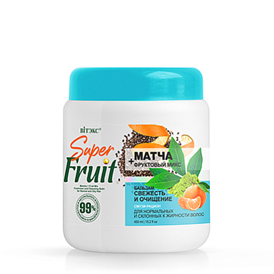 Кондиционеры Belita SuperFRUIT МАТЧА+фрукт.микс Бальзам СВЕЖЕСТЬ И ОЧИЩЕН д/норм. и жирн.