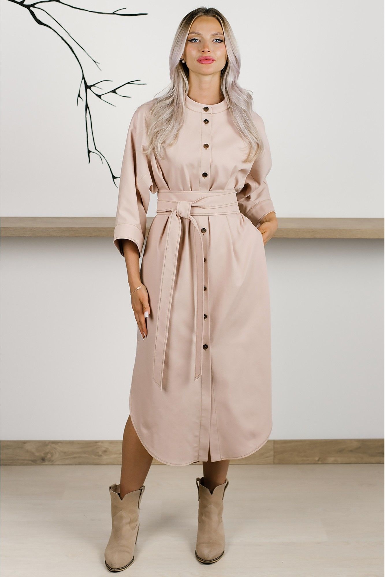 Платья MONA STYLE FASHION&DESIGN 24021/1 бежевый