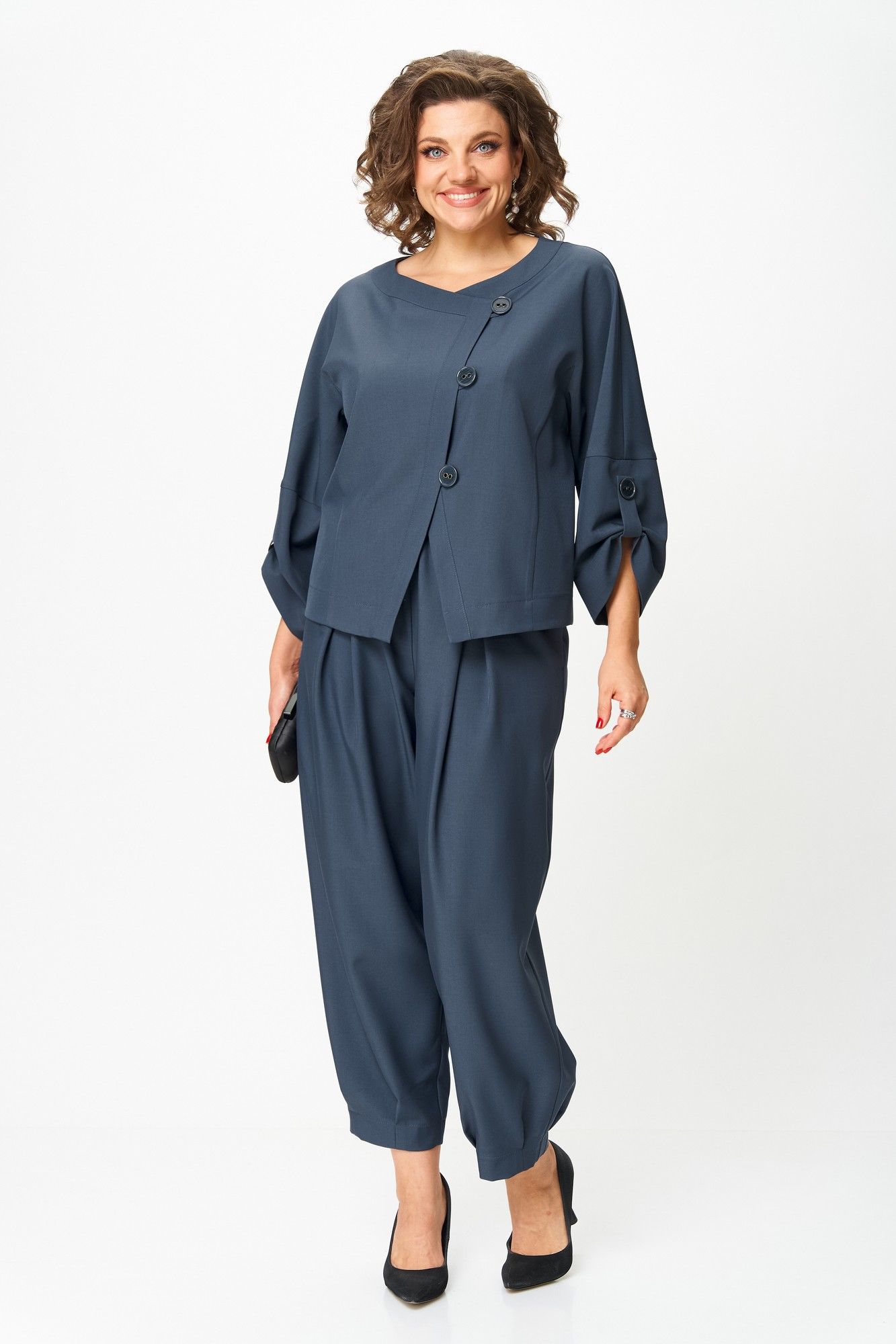 Брючные костюмы Michel chic 1436 дымчато-синий