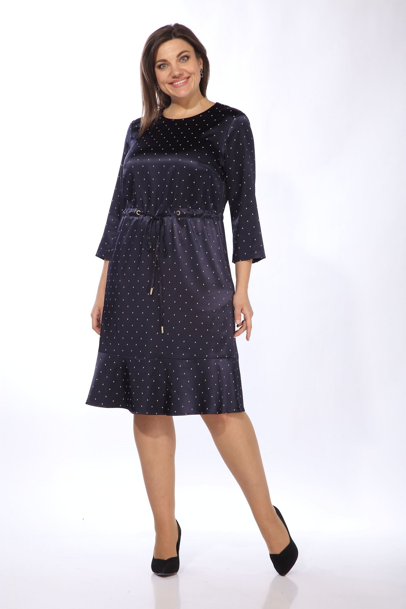 Платья Lady Style Classic 2674 темно-синий_с_бежевым