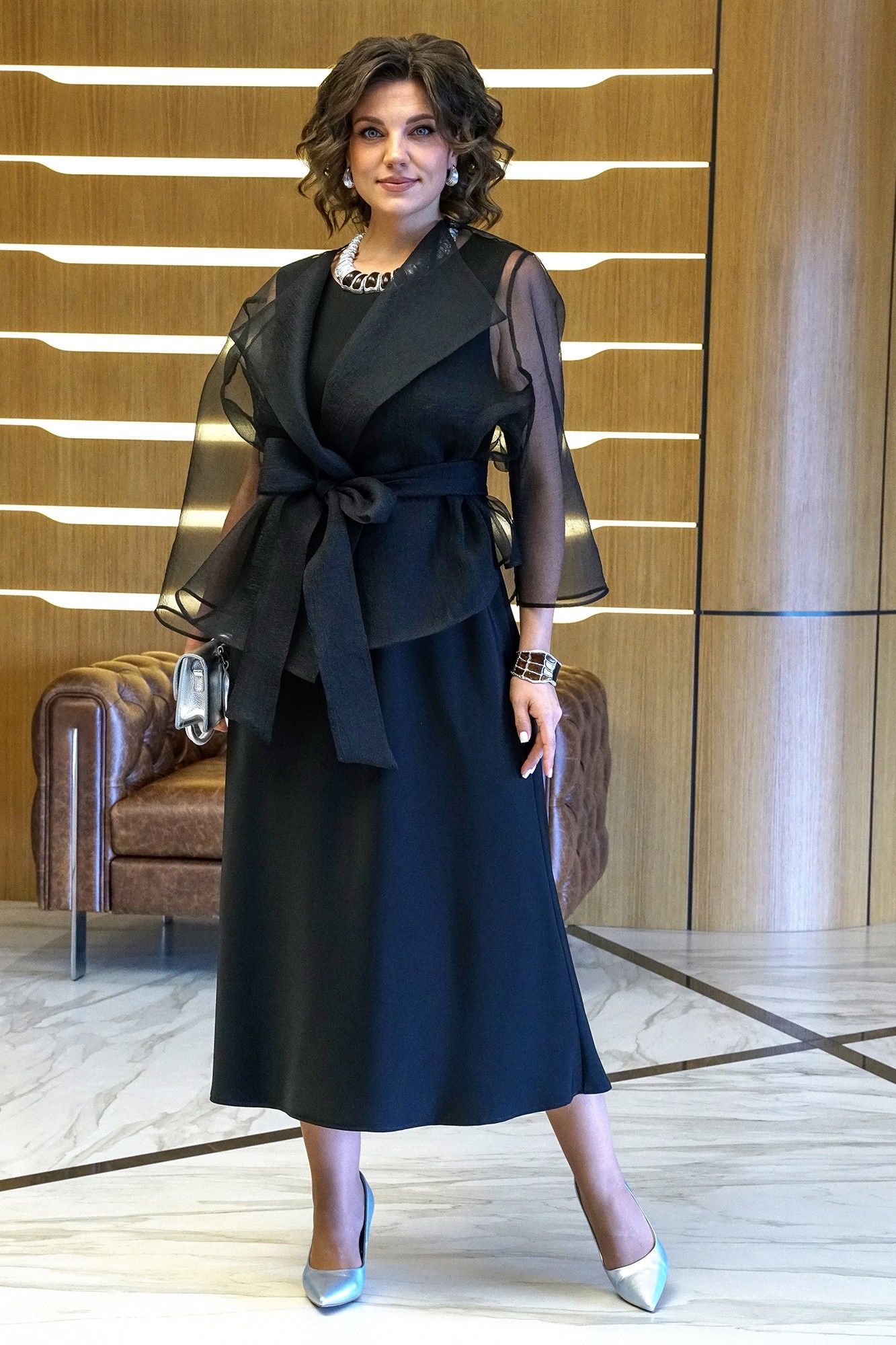 
Alani Collection 2433 черный, Блуза,  Платье