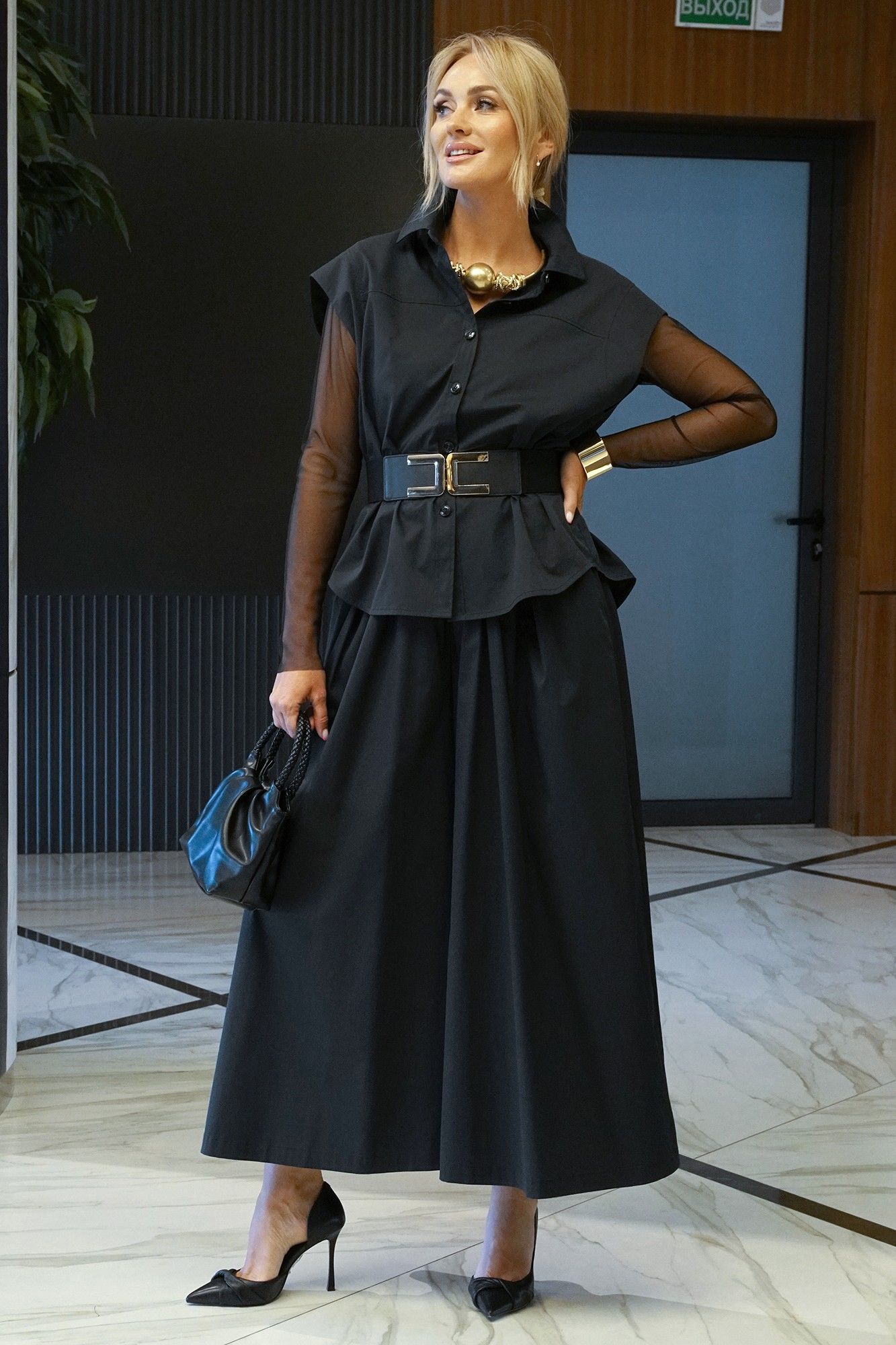 
Alani Collection 2435 черный, Брюки, Блуза,  Жилет