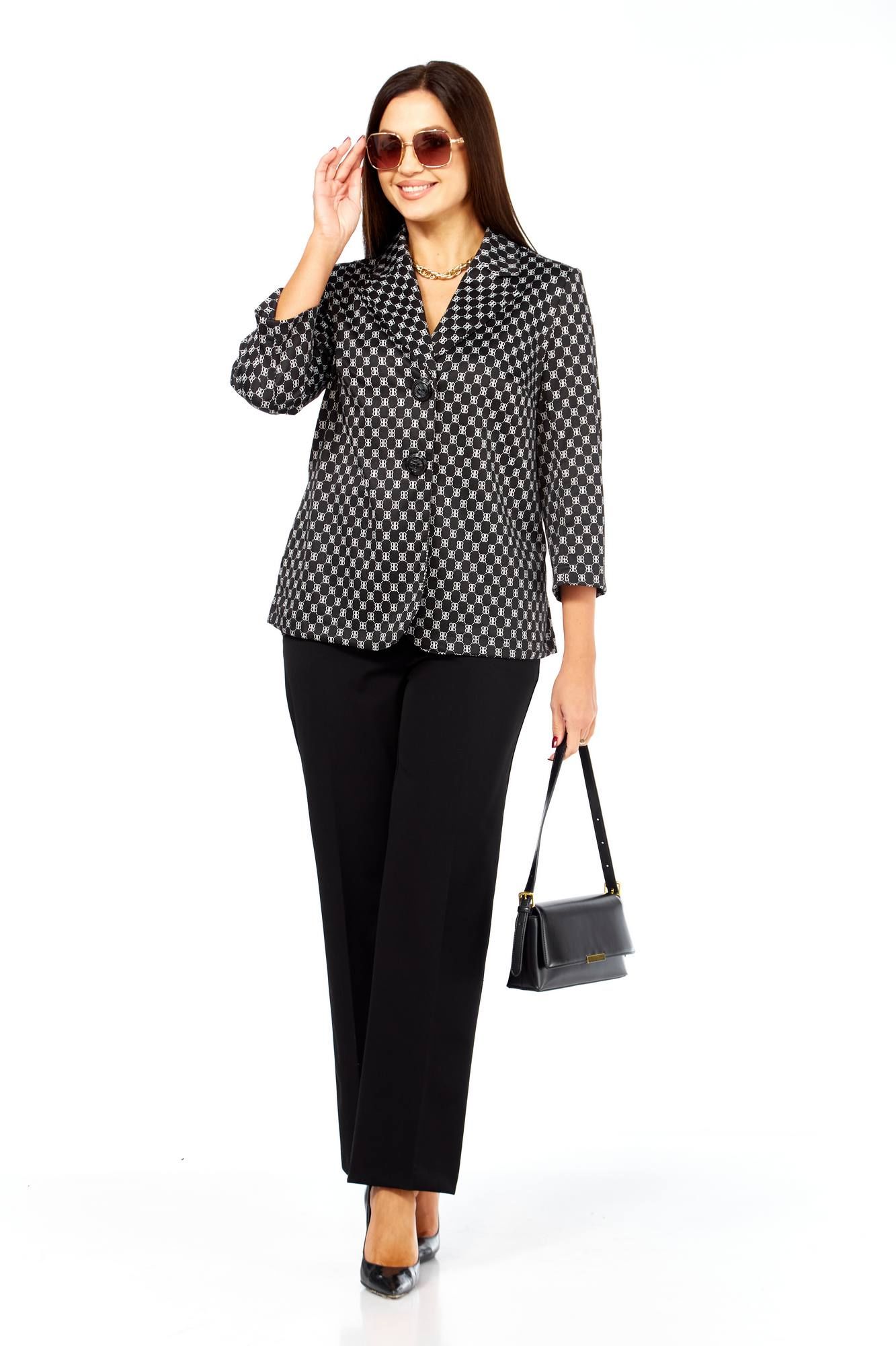 Брючные костюмы Taita plus 2523 черно-белый