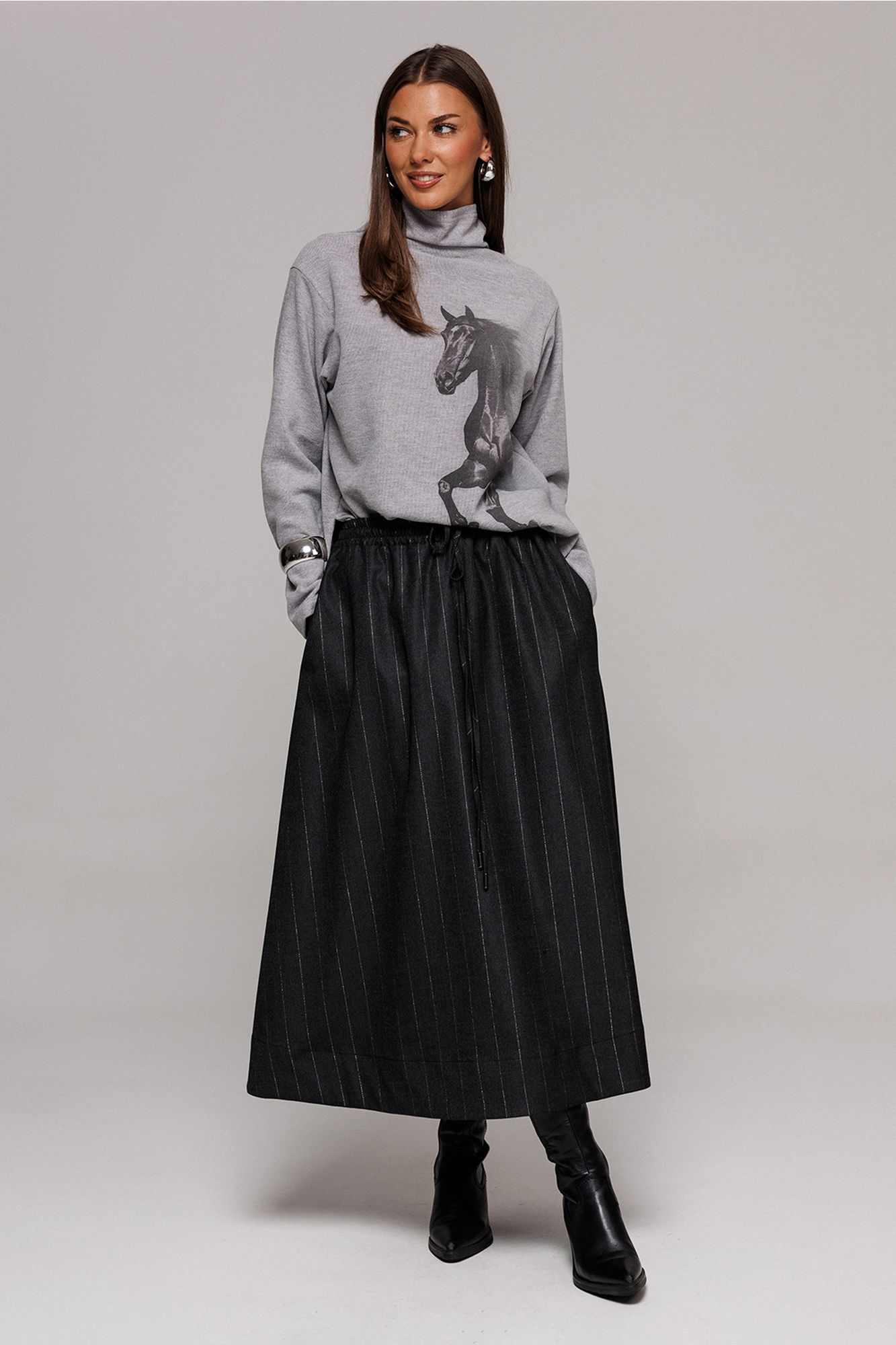 Юбки Butеr 3199 темно-серый