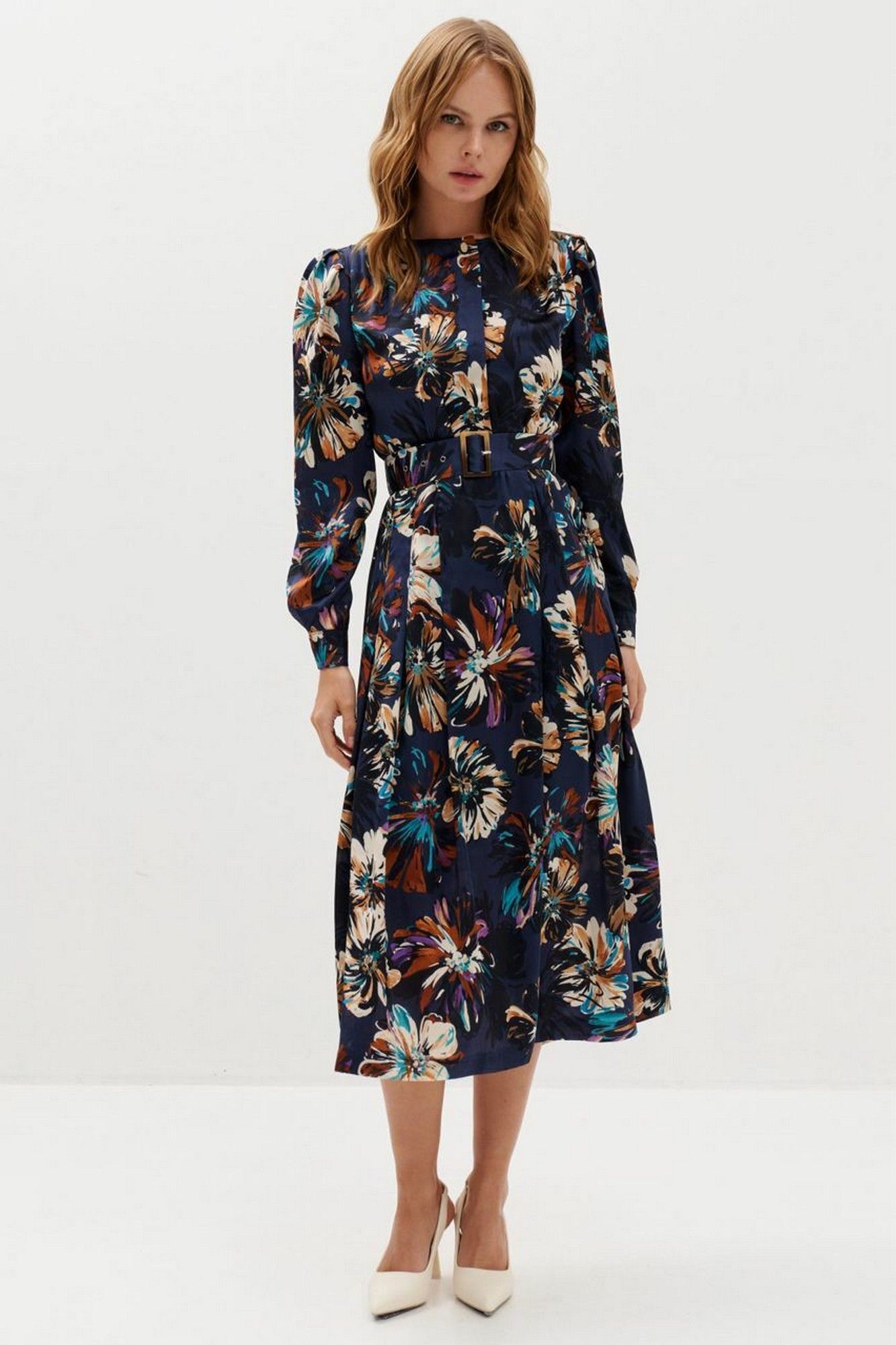 Платья Colors of PAPAYA NEW 1736 синий_цветы