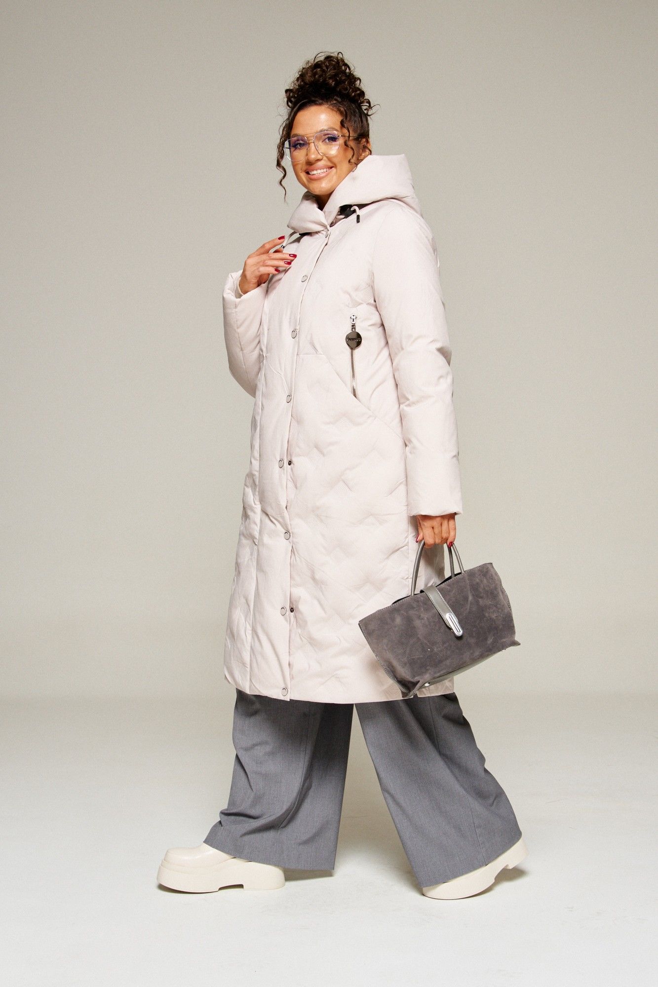 
Beautiful&Free 8015 светло-серый, Пальто