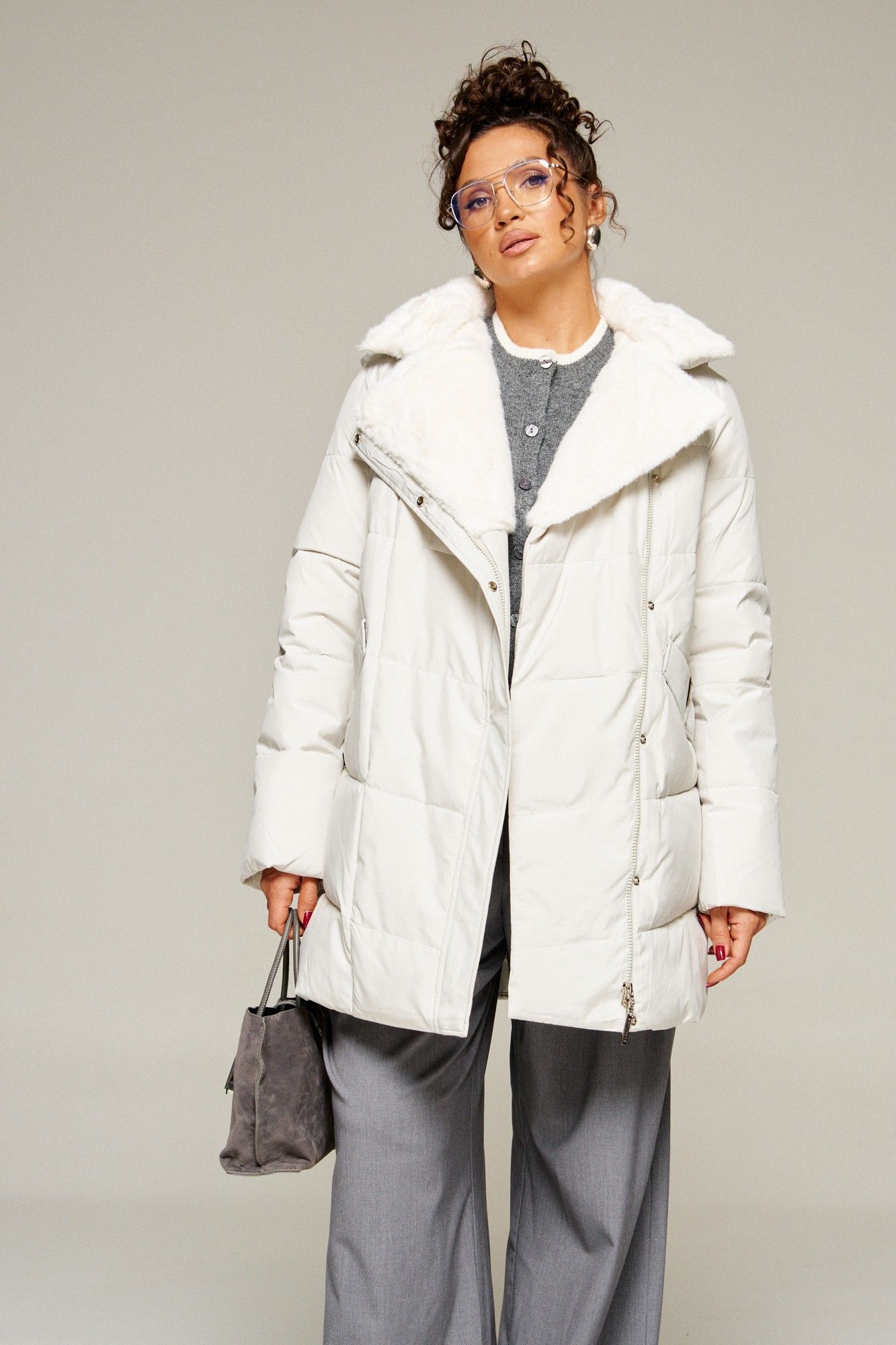 
Beautiful&Free 8020 светло-серый, Пальто