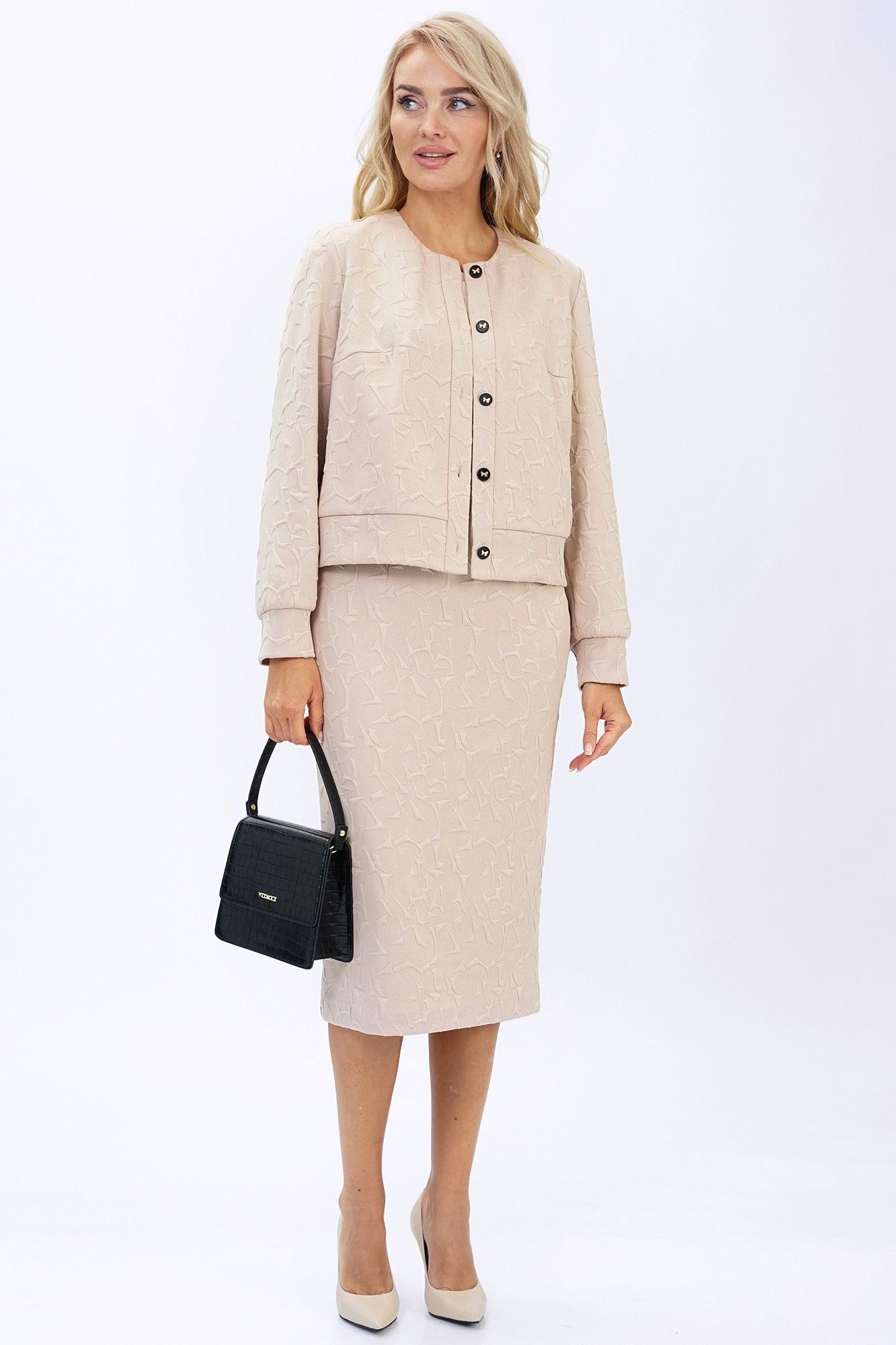 Комплекты с платьем Alani Collection 2448 бежевый