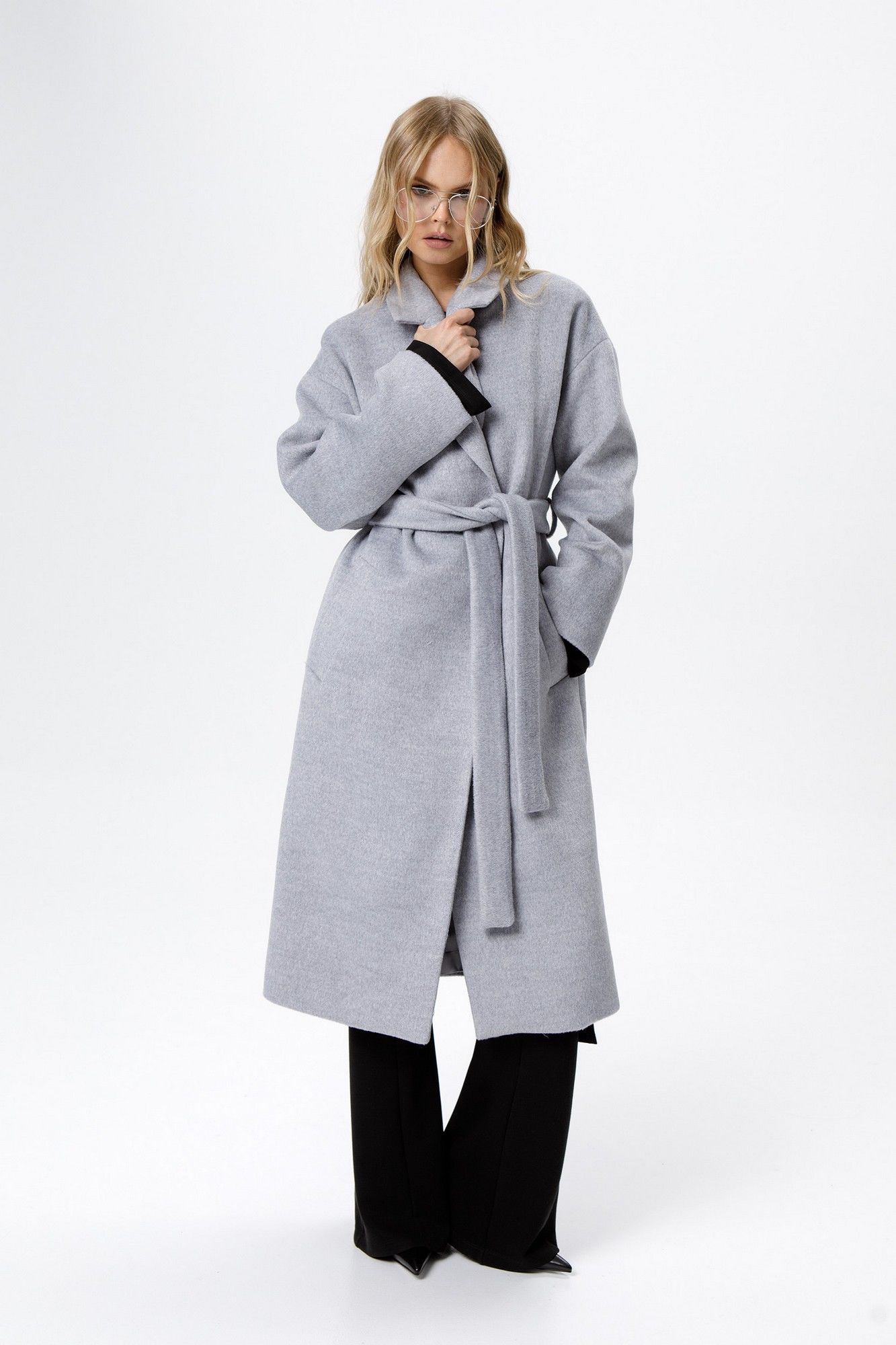 Пальто PiRS 6305 серый