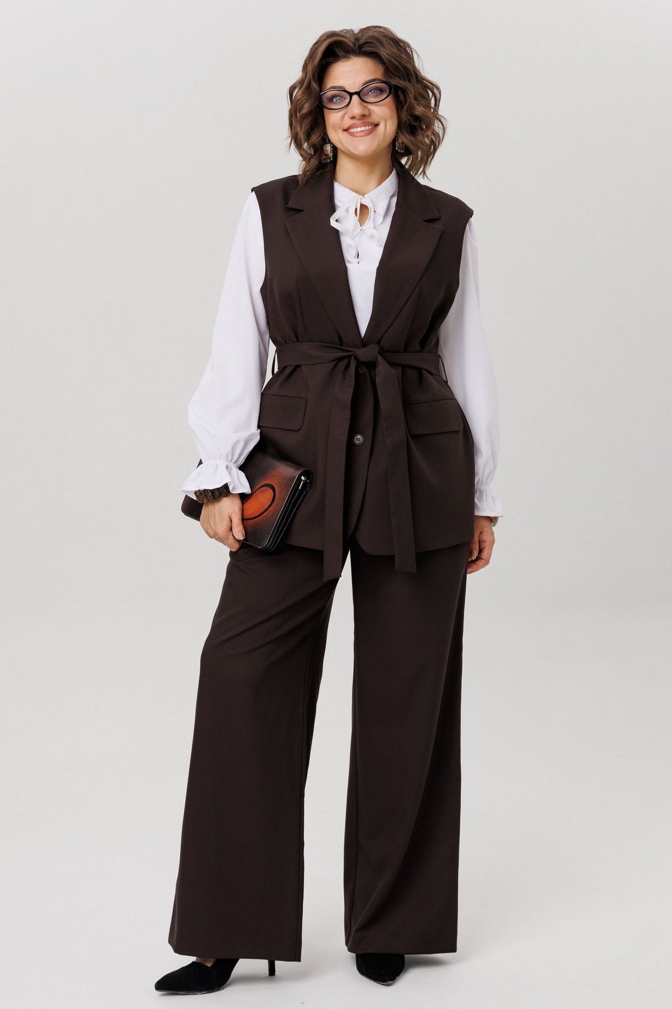 Комплекты брючные Anelli 1501 блестящий_каштан