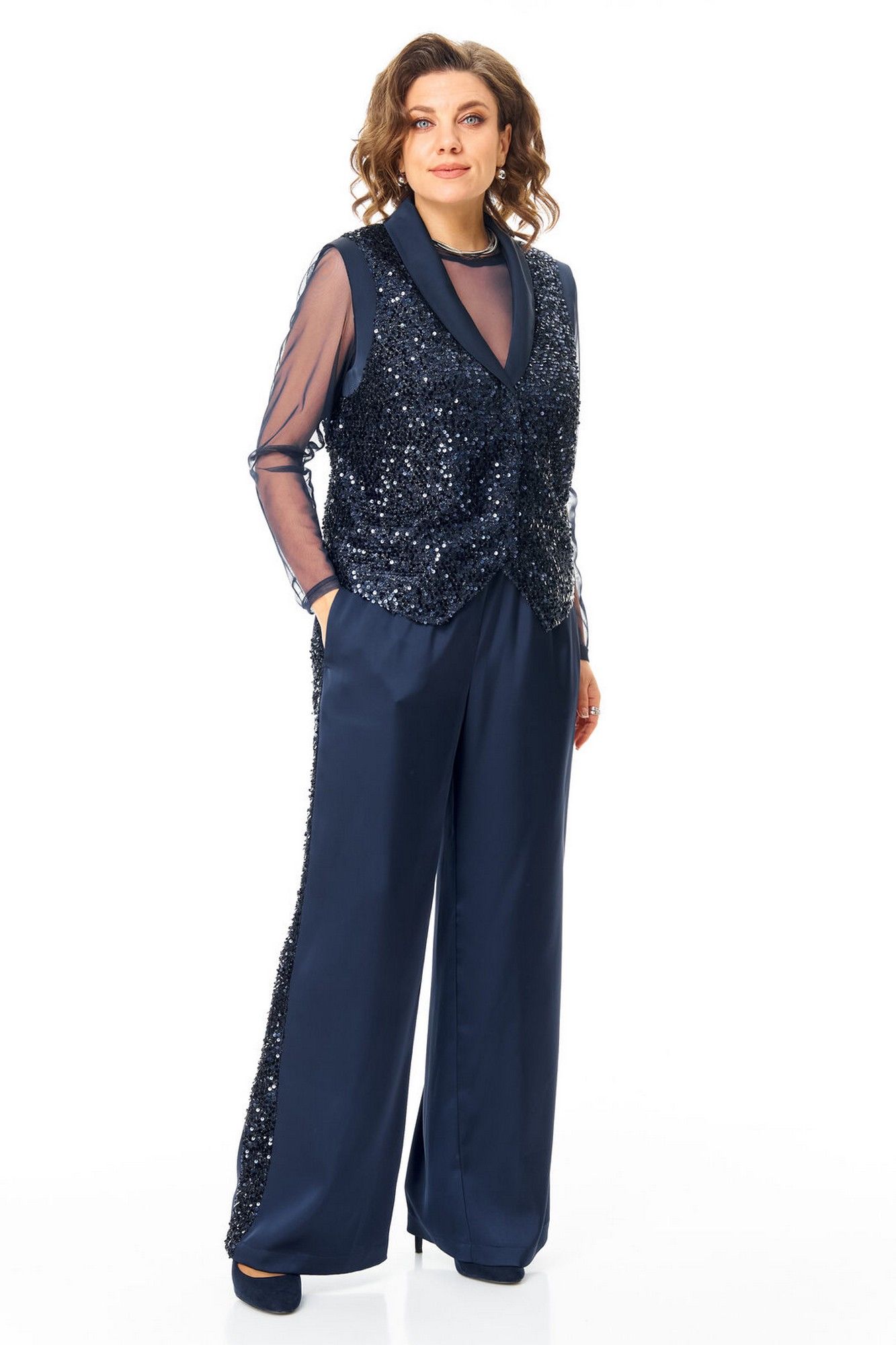 Комплекты брючные VI ORO VR-1240 синий