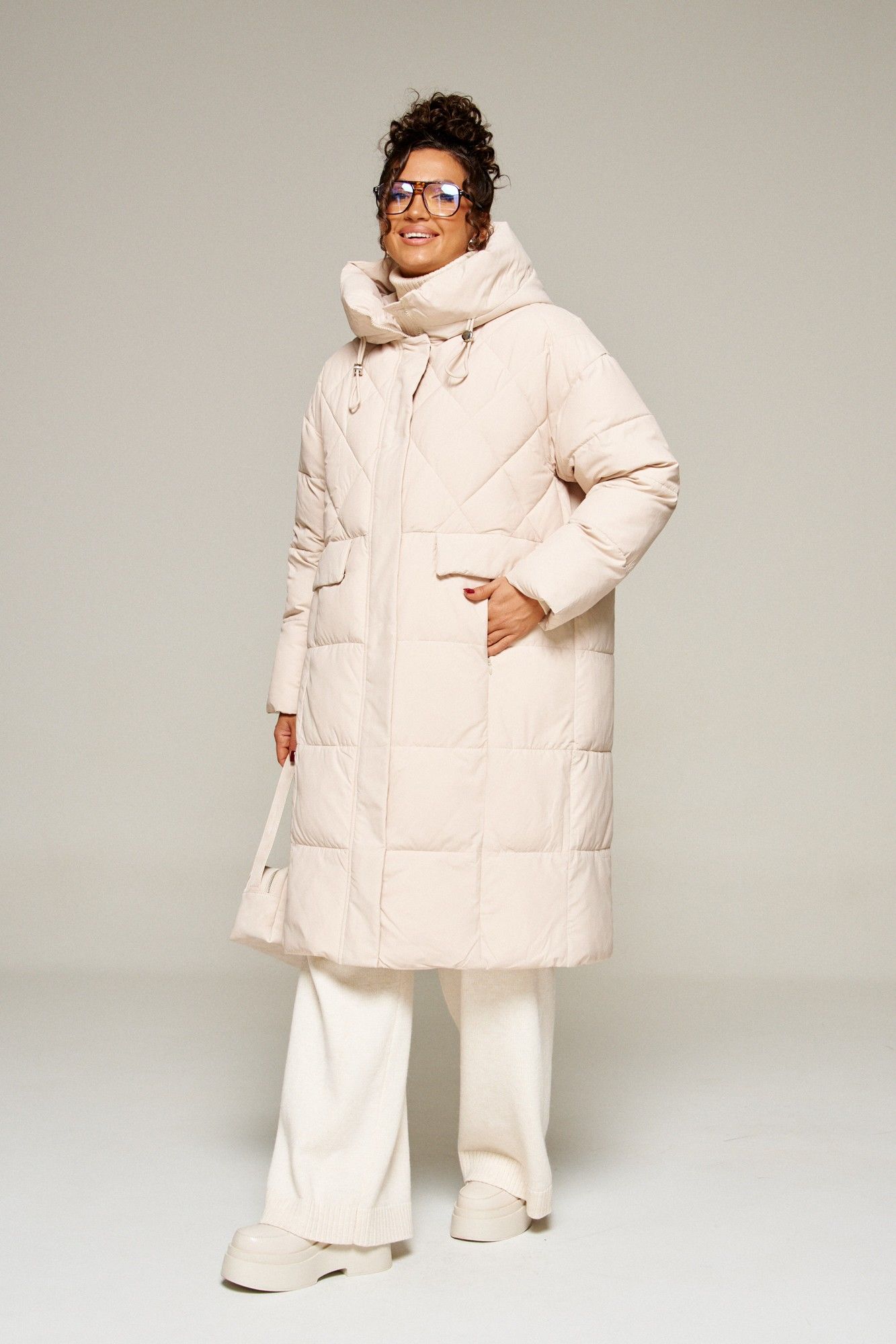 Пальто Beautiful&Free 8016 молочный