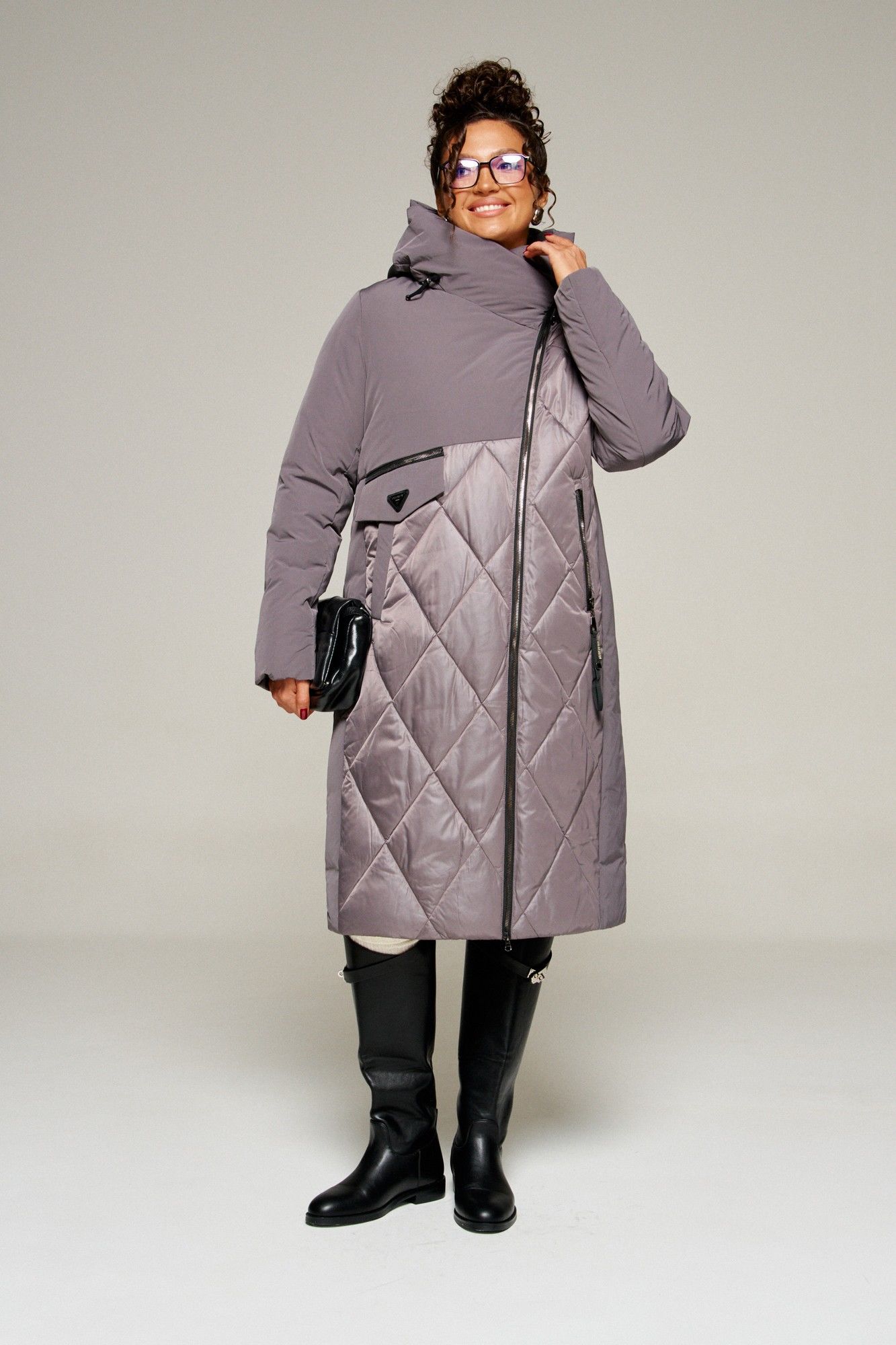 Пальто Beautiful&Free 8023 дымчато-лиловый