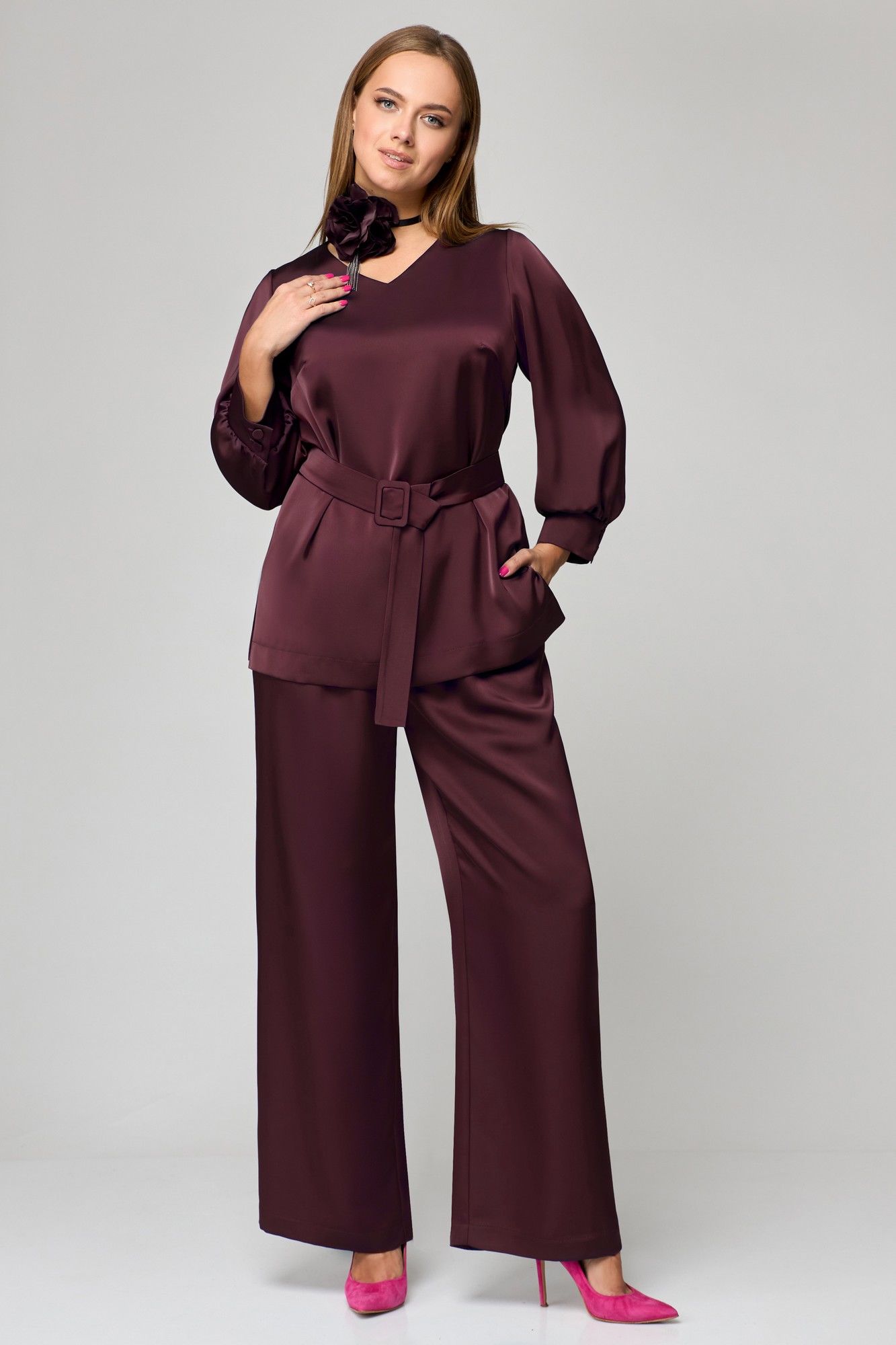 Комплекты брючные Мишель стиль 1160-1 винный