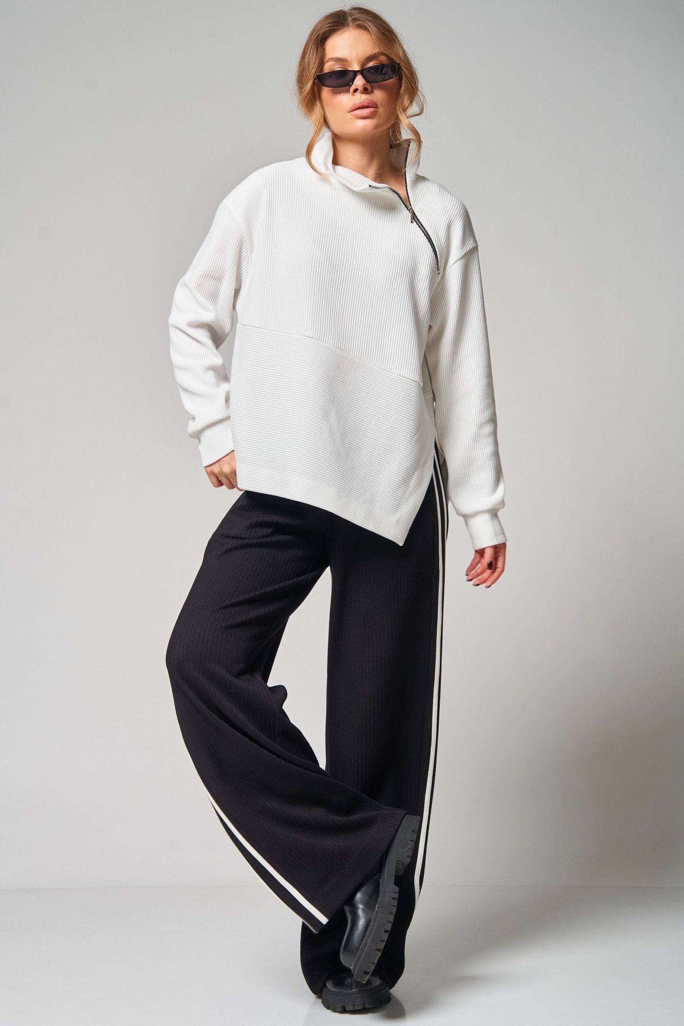 Комплекты брючные Laikony L-483 белый+черный