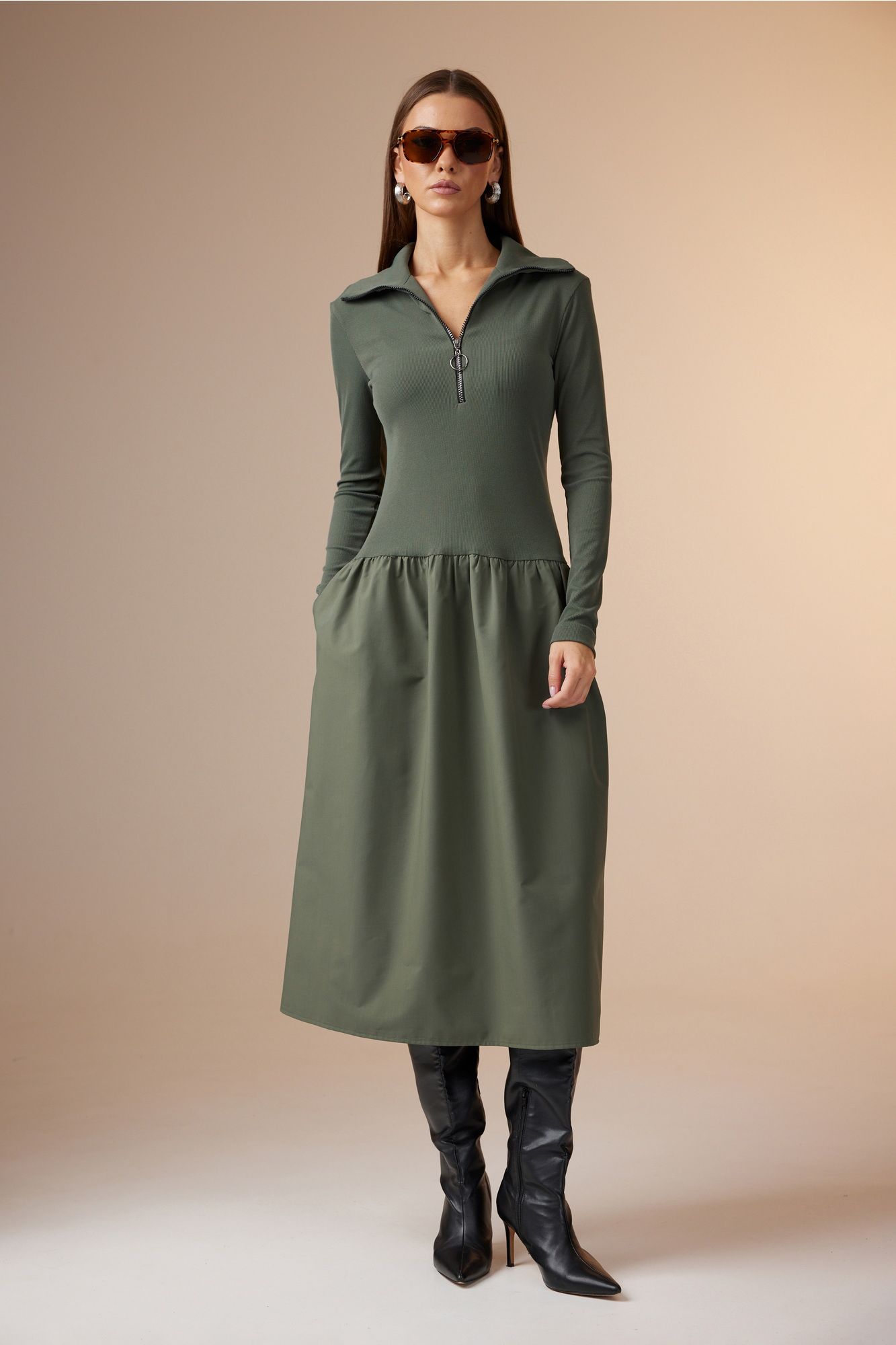 Платья N.O.W. 1621 хаки