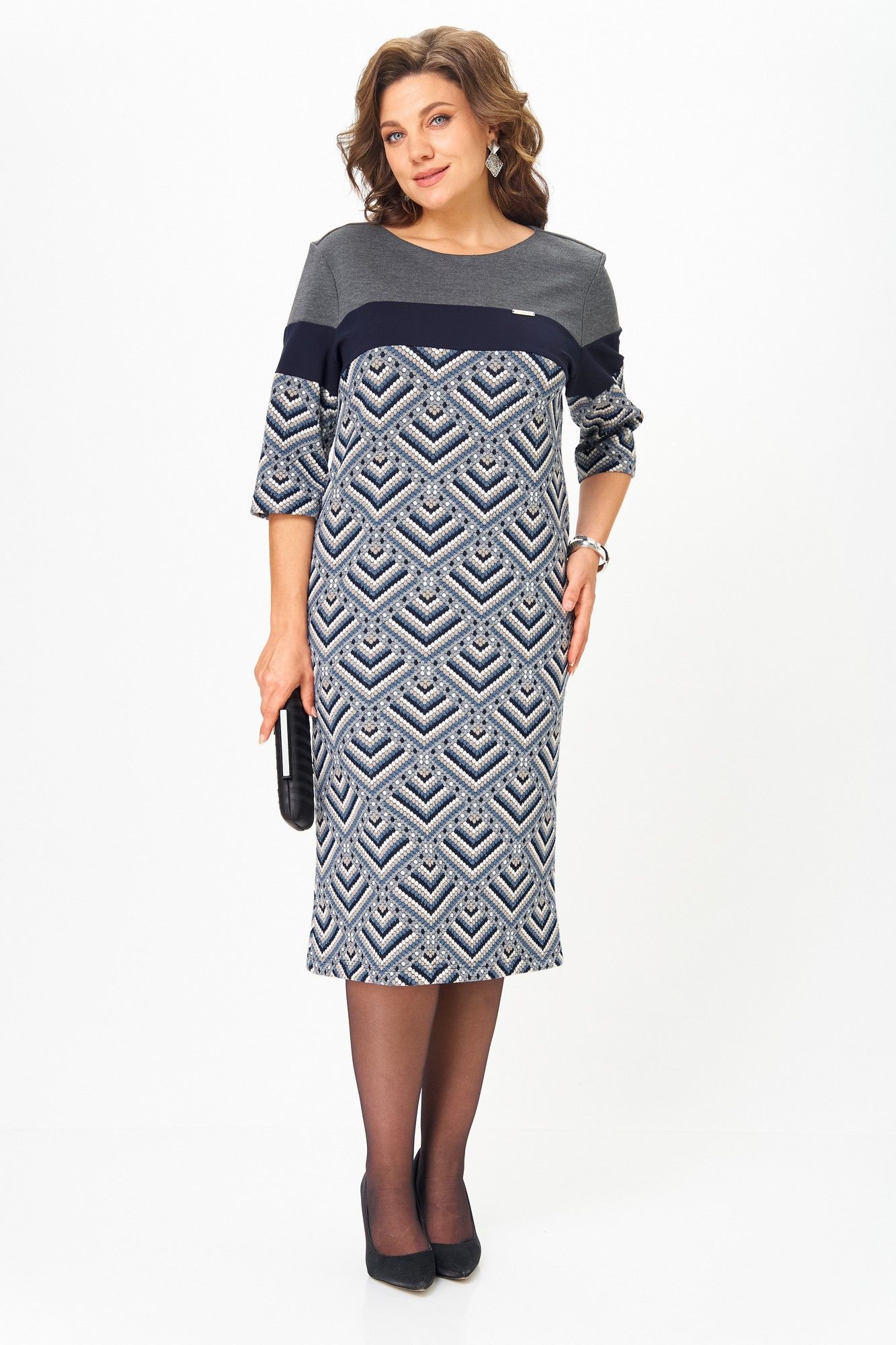 
Michel chic 2188 серый-голубой, Платье