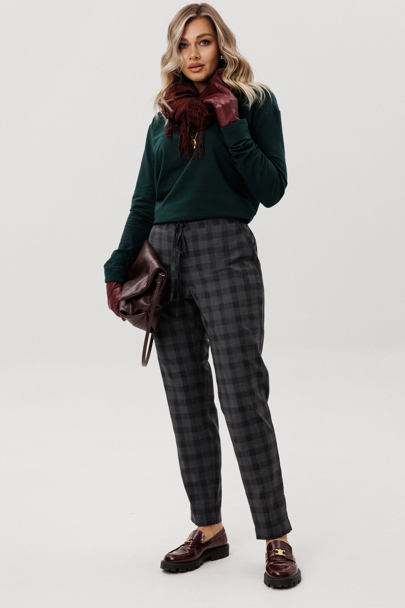 Комплекты брючные Ma Vie М-711-2 серая_клетка