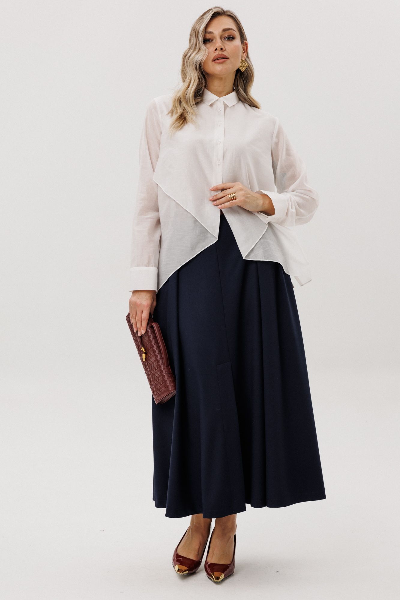 Комплекты юбочные Ma Vie М-723 белый_и_синий